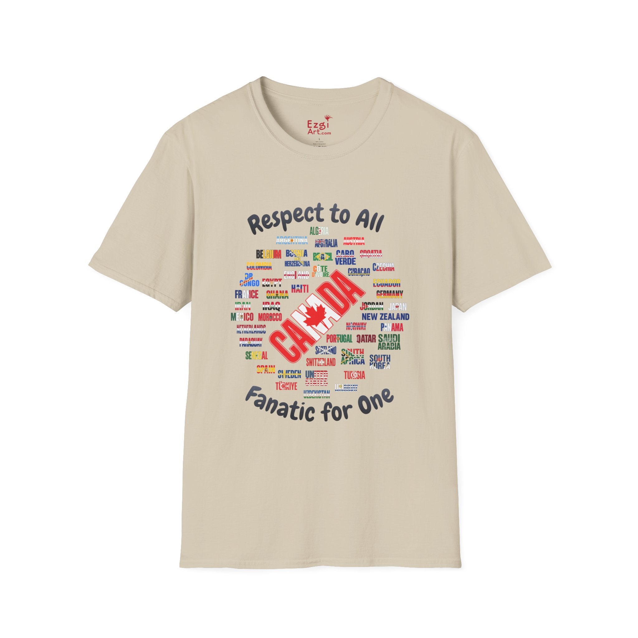 Canada Fan Soccer Tee | Dark Text | Lightweight