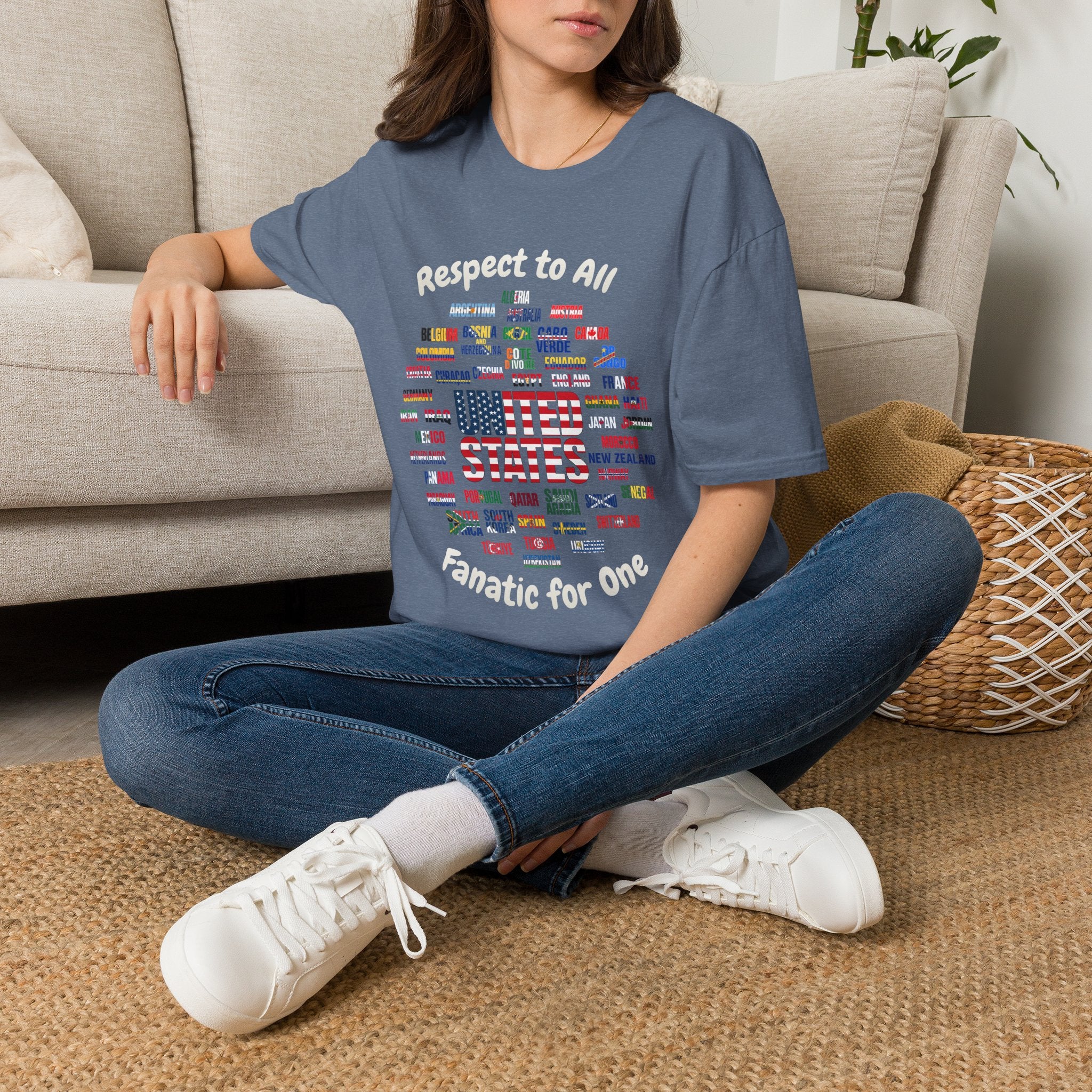 USA Fan Soccer Tee | White Text | Lightweight