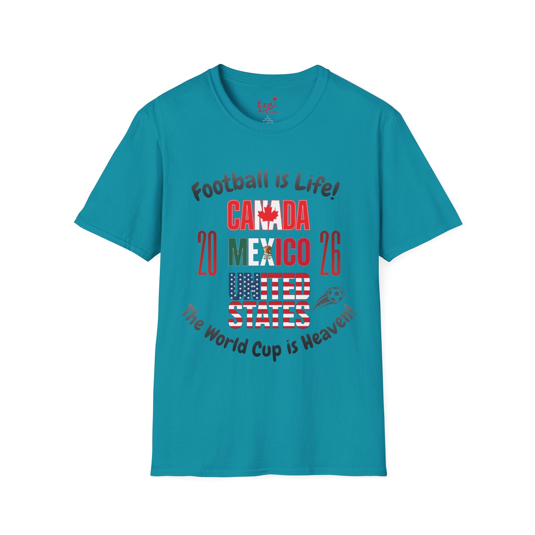 Canada Mexico USA 2026 World Cup | Heaven | Dark Text | Lightweight