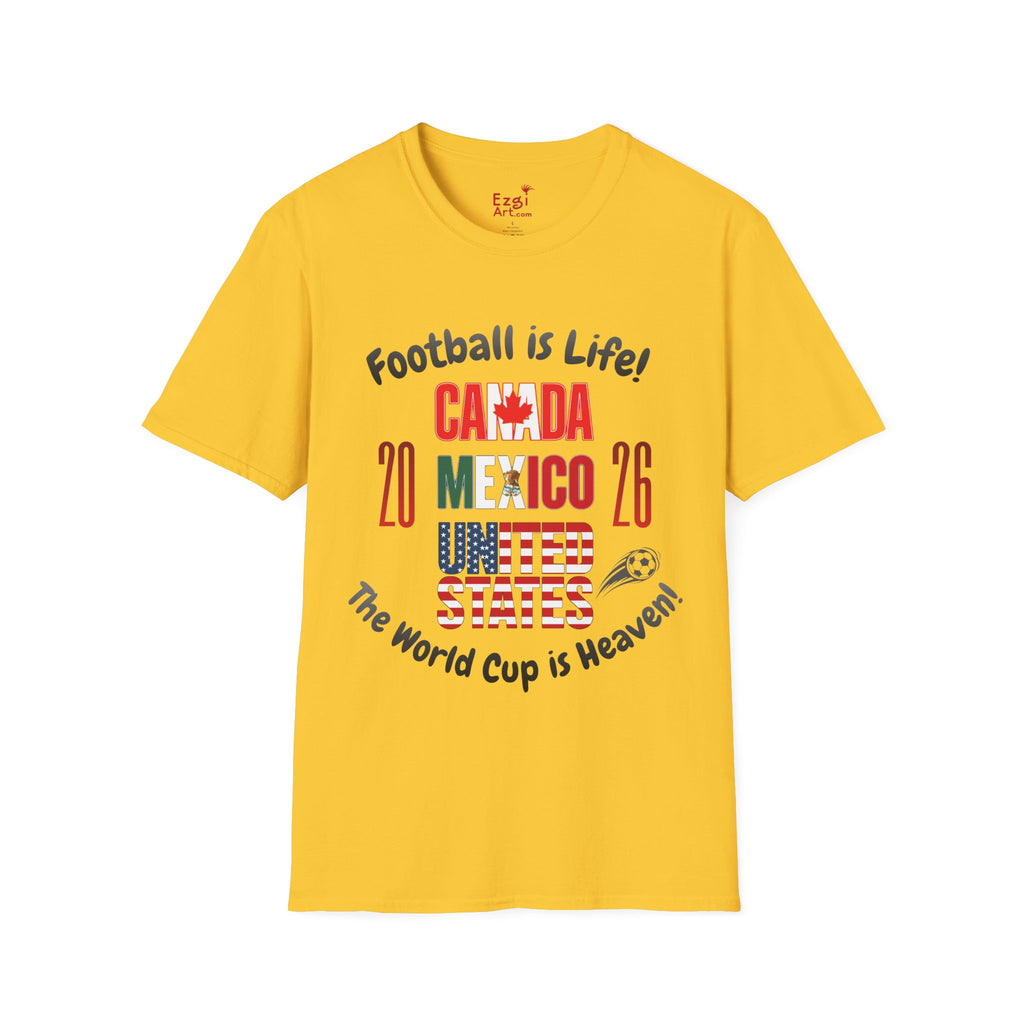 Canada Mexico USA 2026 World Cup | Heaven | Dark Text | Lightweight