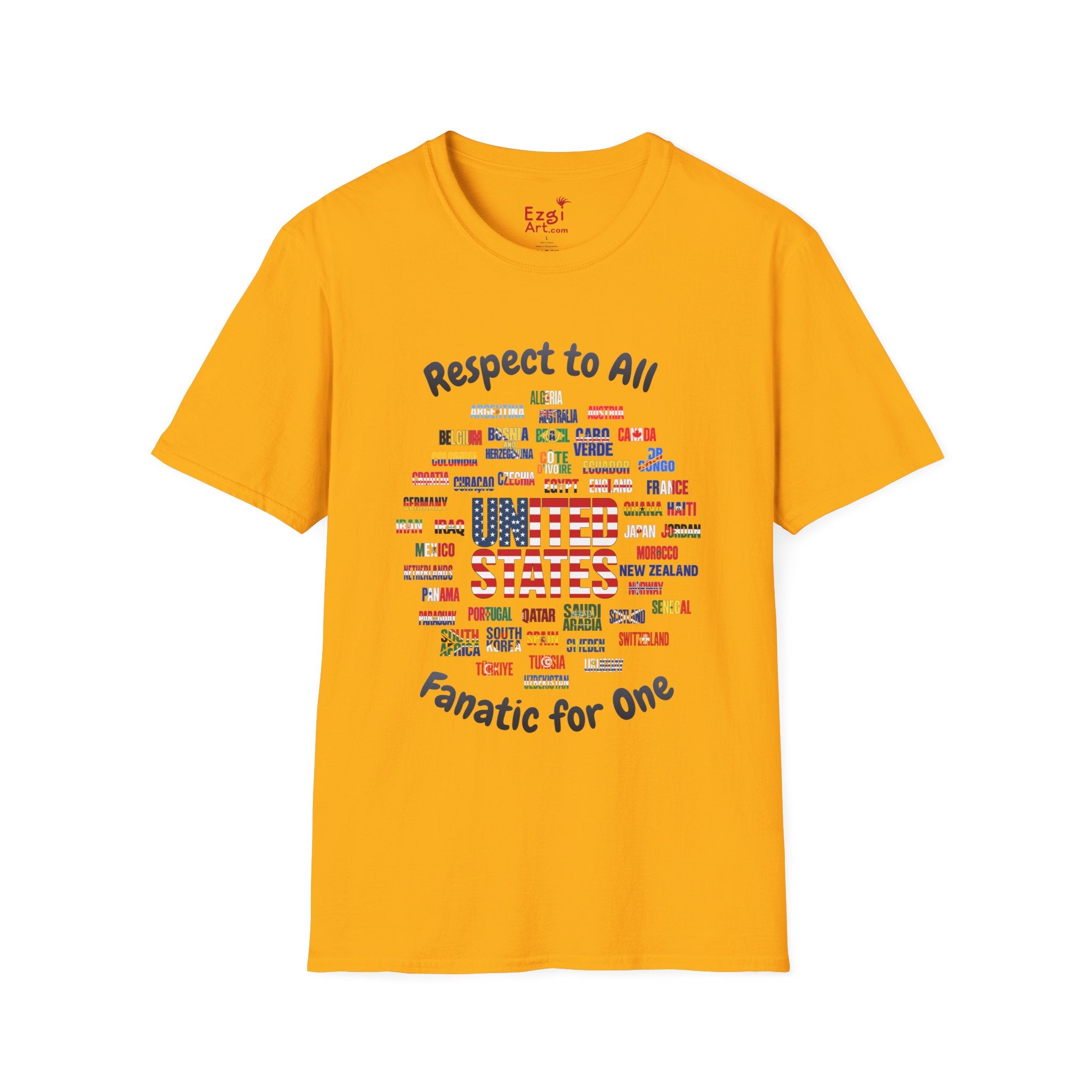 USA Fan Soccer Tee | Dark Text | Lightweight