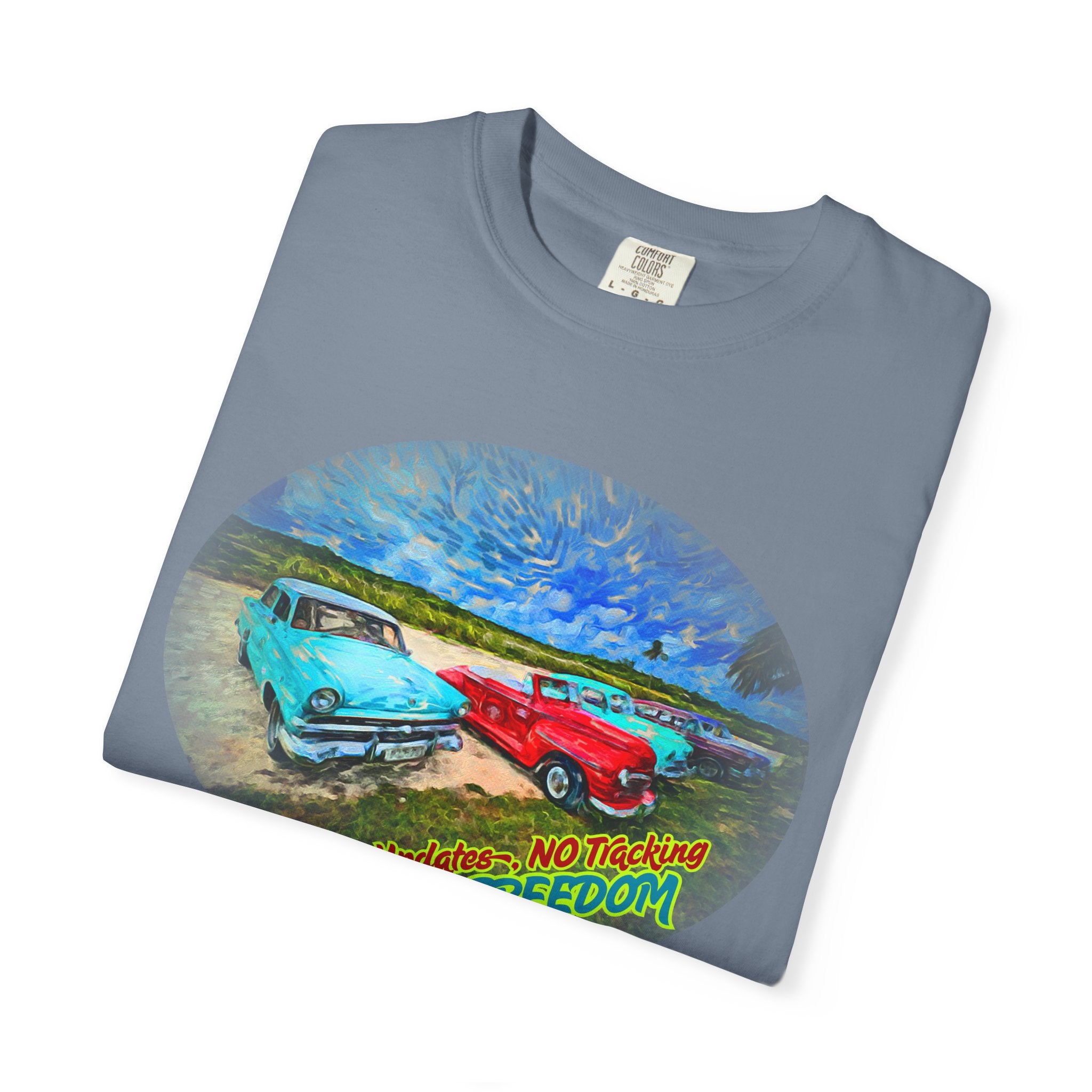 Copy of Classic Cars T-Shirt — 'No Updates, No Tracking, FULL FREEDOM' Tee