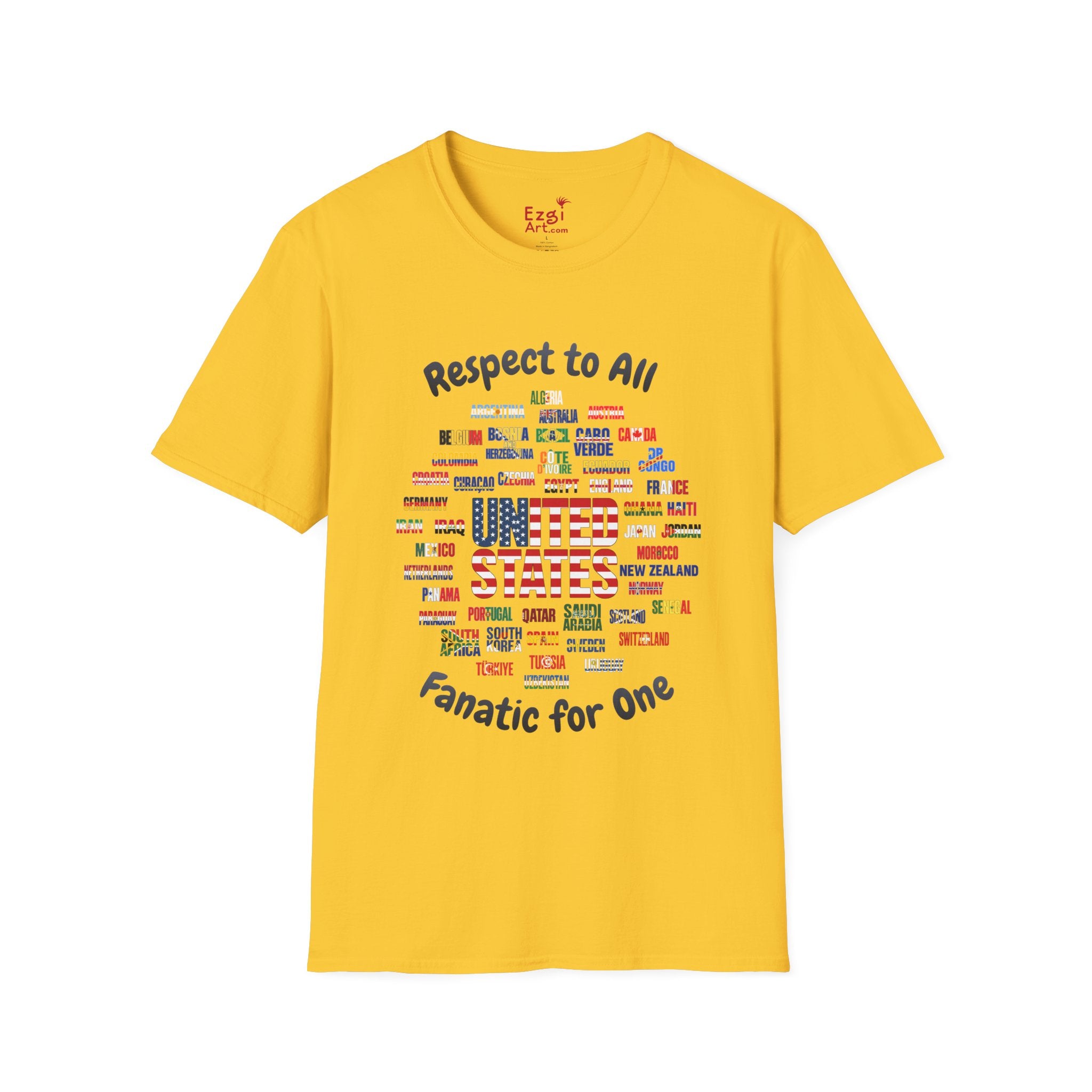 USA Fan Soccer Tee | Dark Text | Lightweight