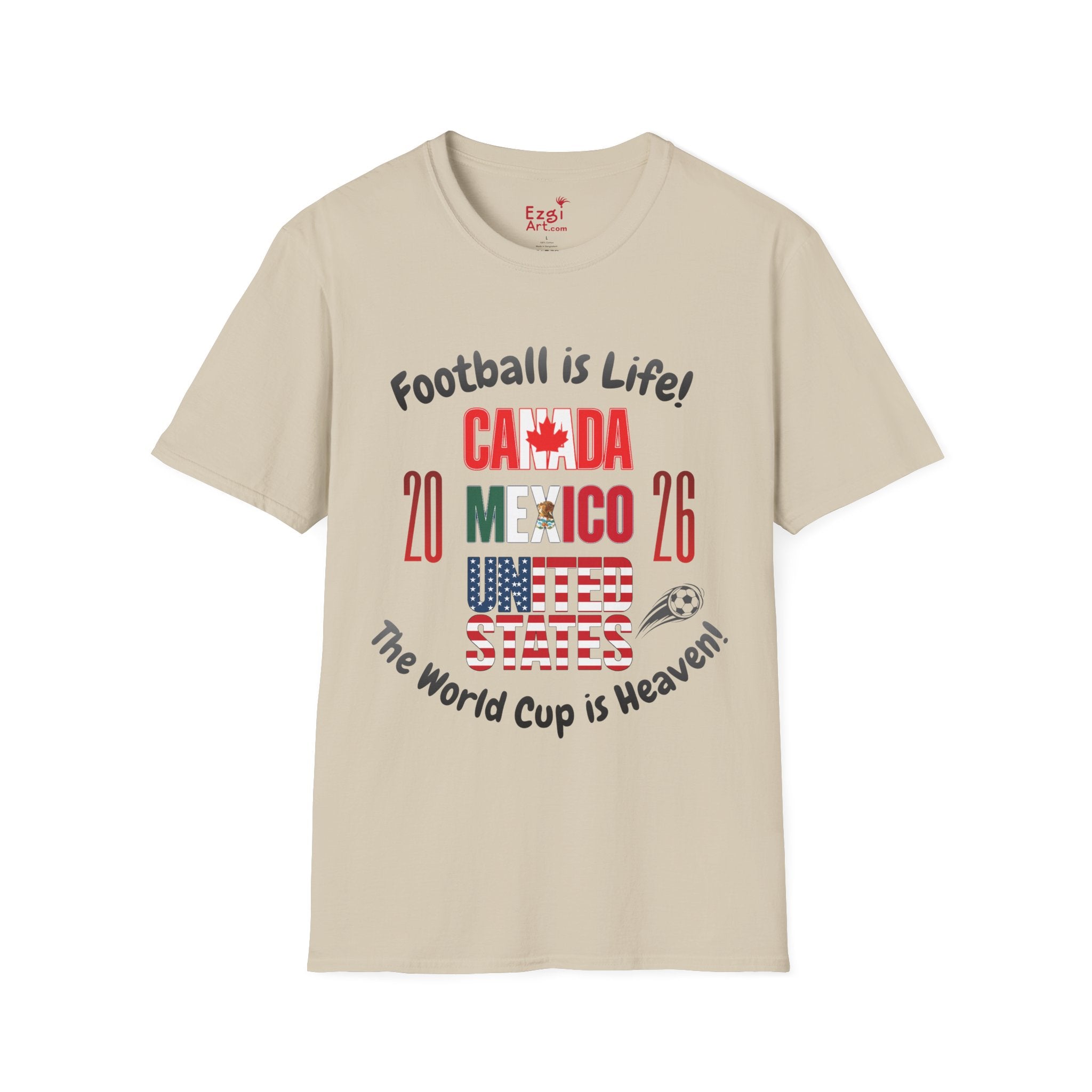 Canada Mexico USA 2026 World Cup | Heaven | Dark Text | Lightweight