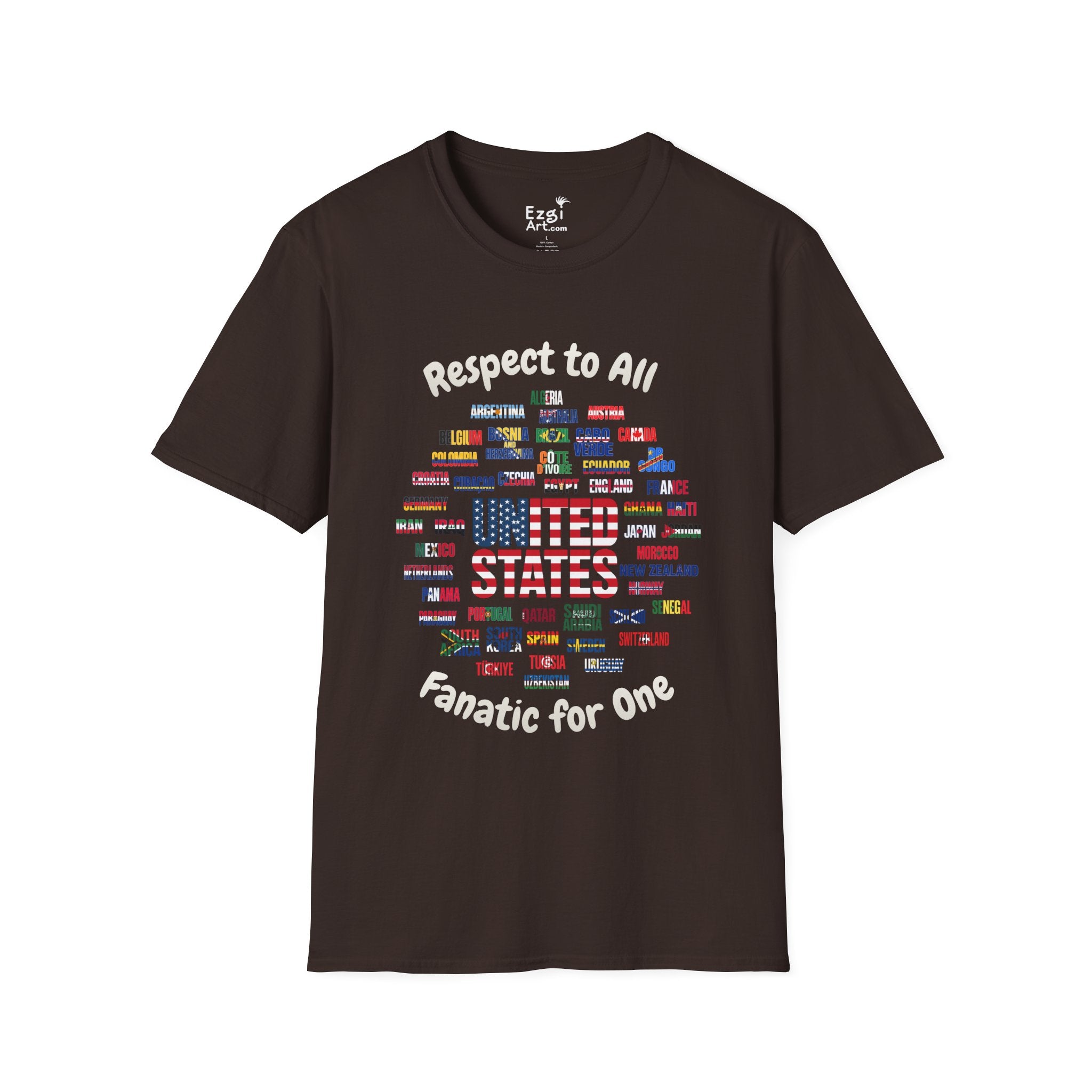 USA Fan Soccer Tee | White Text | Lightweight
