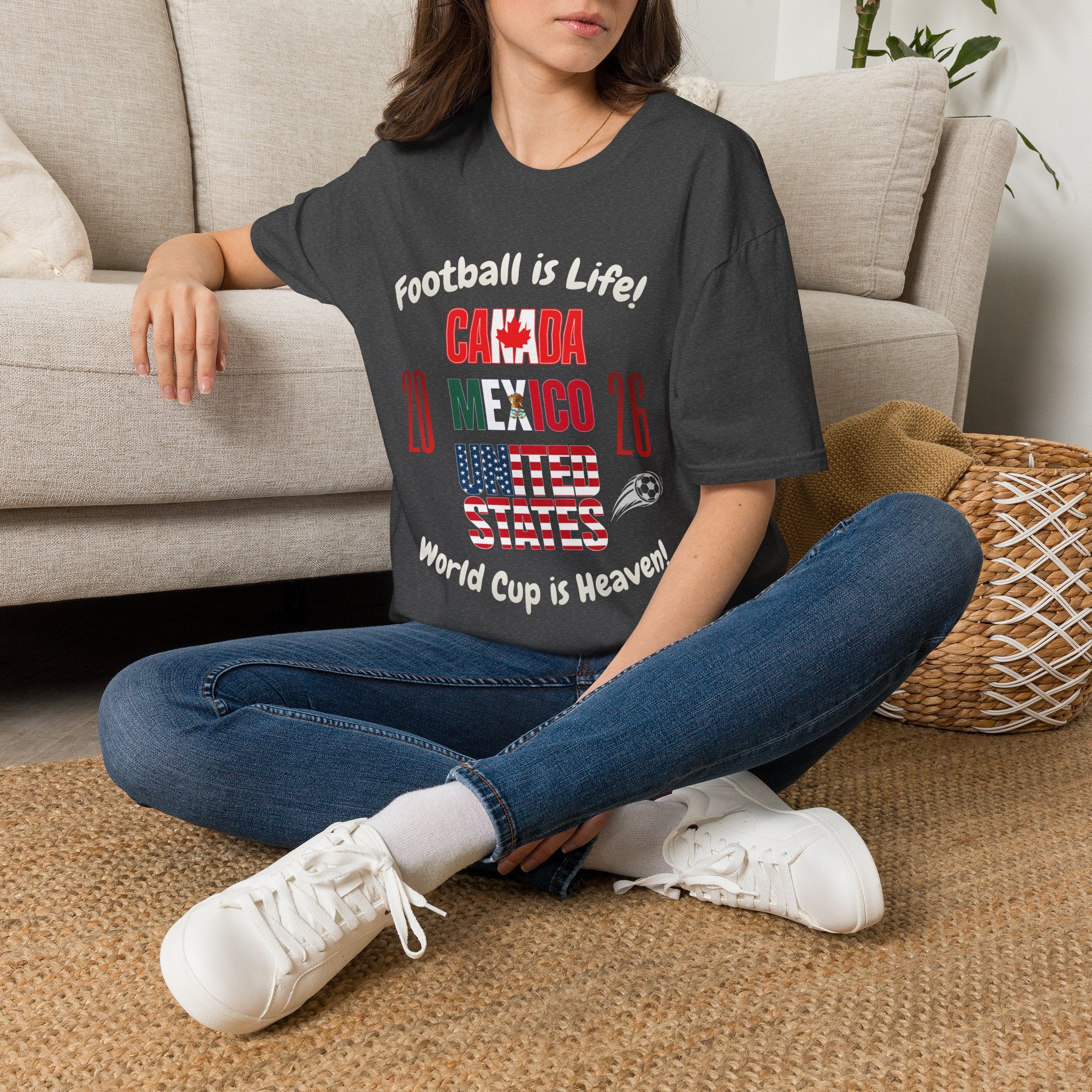 Canada Mexico USA 2026 World Cup | Heaven | White Text | Lightweight