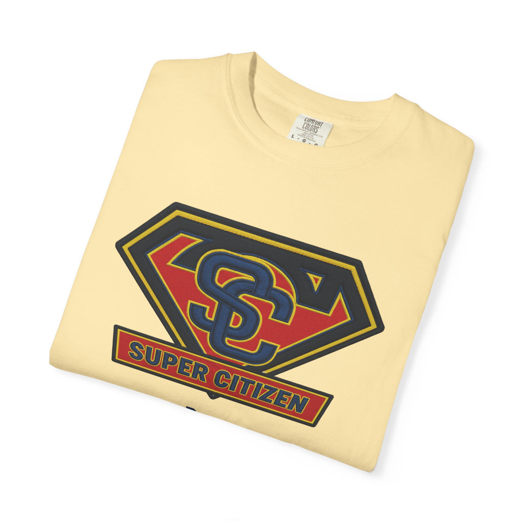 Super Citizen Graphic T-Shirt — "Pays so many taxes" (Blue text) - A protest tee for everyday people. Regular citizens pay taxes at every step of life—income, purchases, property—while the burden...