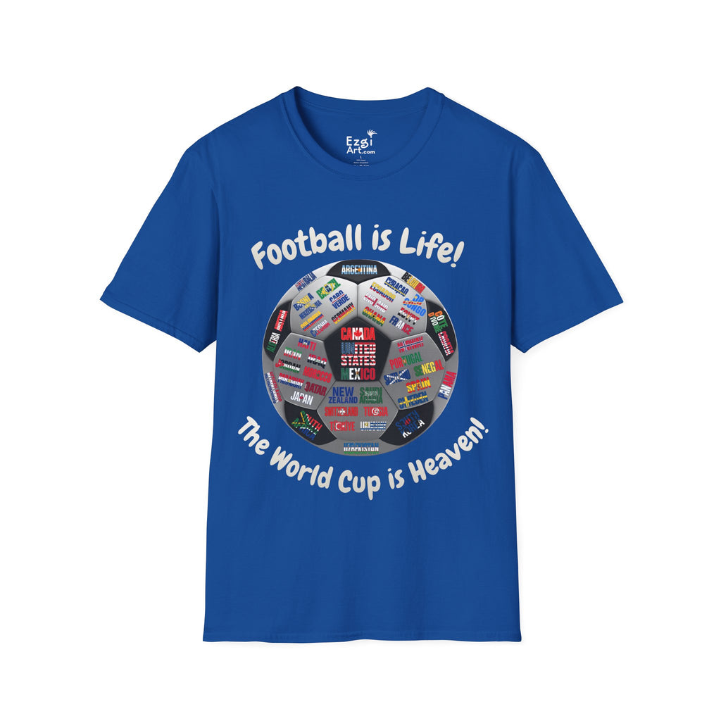 World Cup is Heaven | All Teams Ball Design | White Text | Lightweight