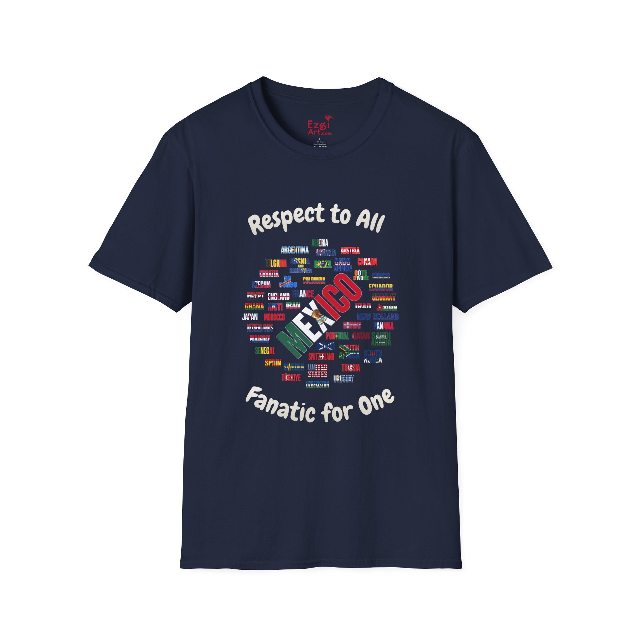 Mexico Fan Soccer Tee | White Text | Lightweight