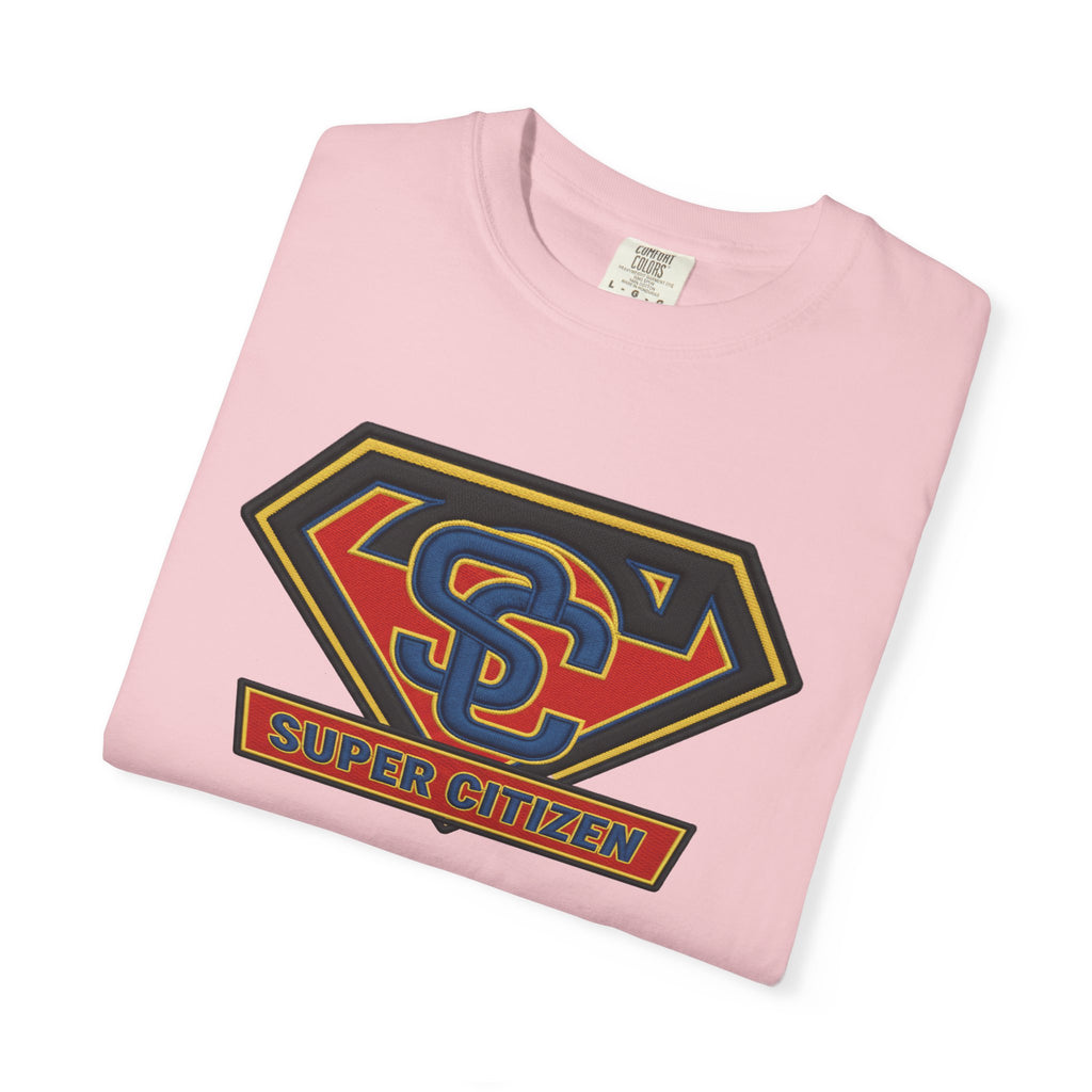 Super Citizen Graphic T-Shirt — "Pays More Tax Than" Protest Tee (Blue Text) -  A protest tee for everyday people. Regular citizens pay more taxes than wealthy ones.  Wear it to show your frustration...