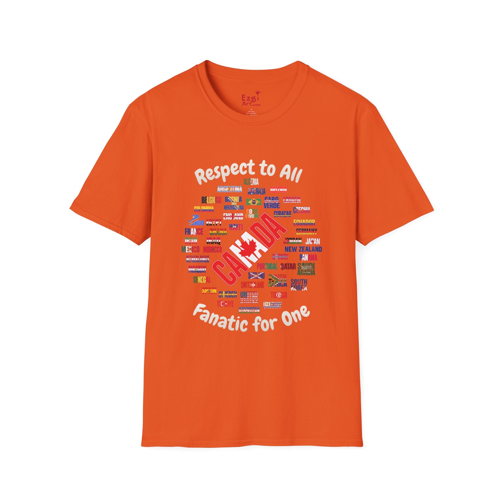 Canada Fan Soccer Tee | White Text | Lightweight