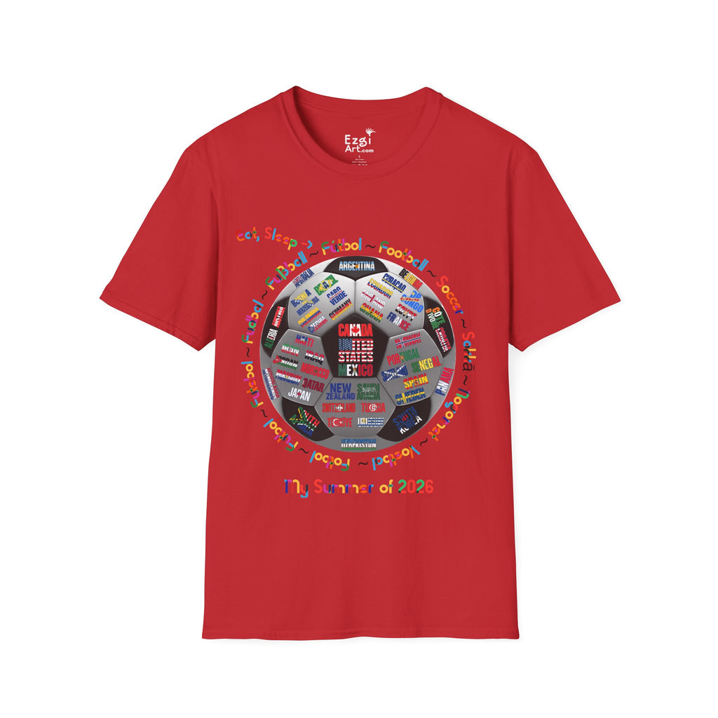 Soccer World Cup | “Eat, Sleep, Football, My Summer 2026" | Colorful Text | Lightweight