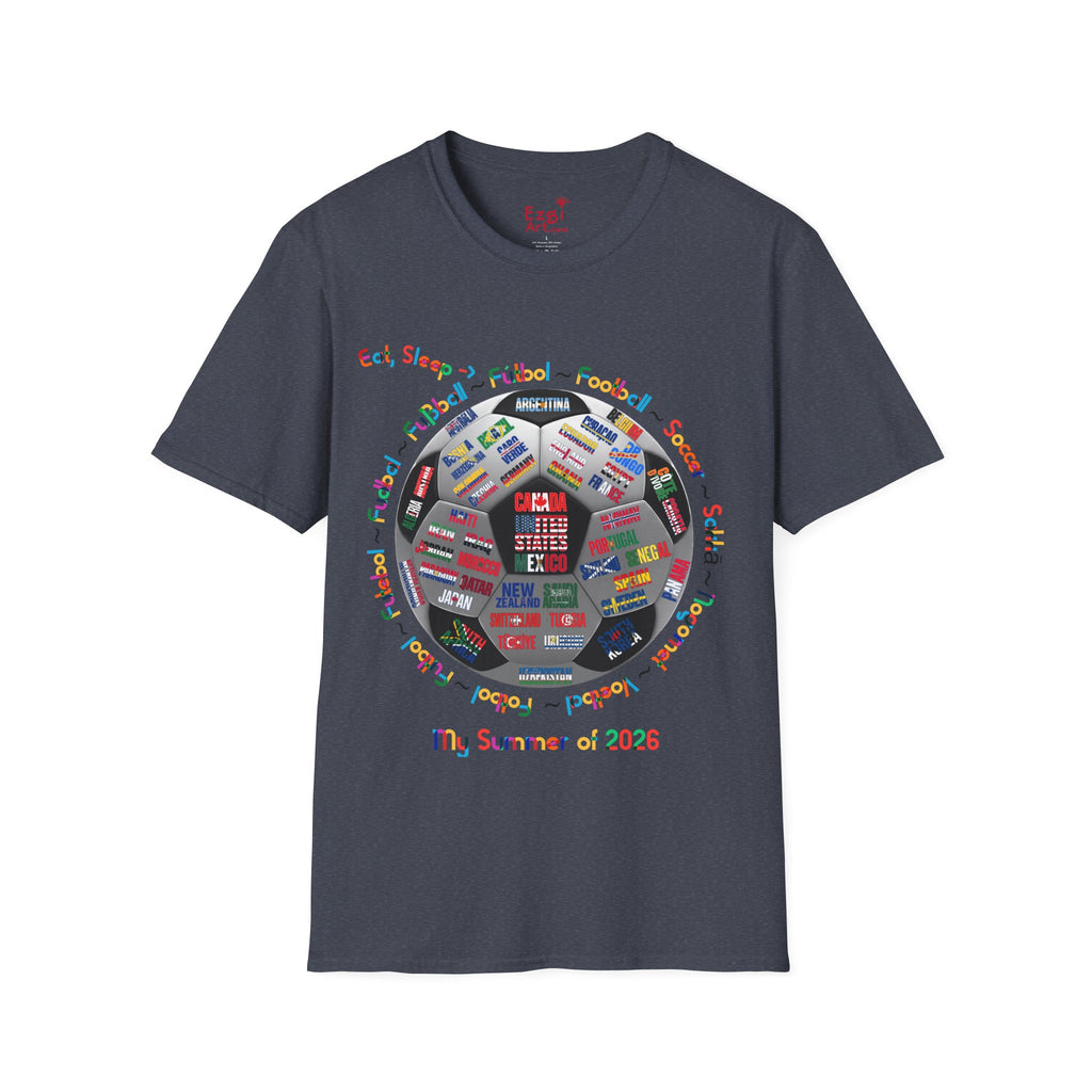 Soccer World Cup | “Eat, Sleep, Football, My Summer 2026" | Colorful Text | Lightweight