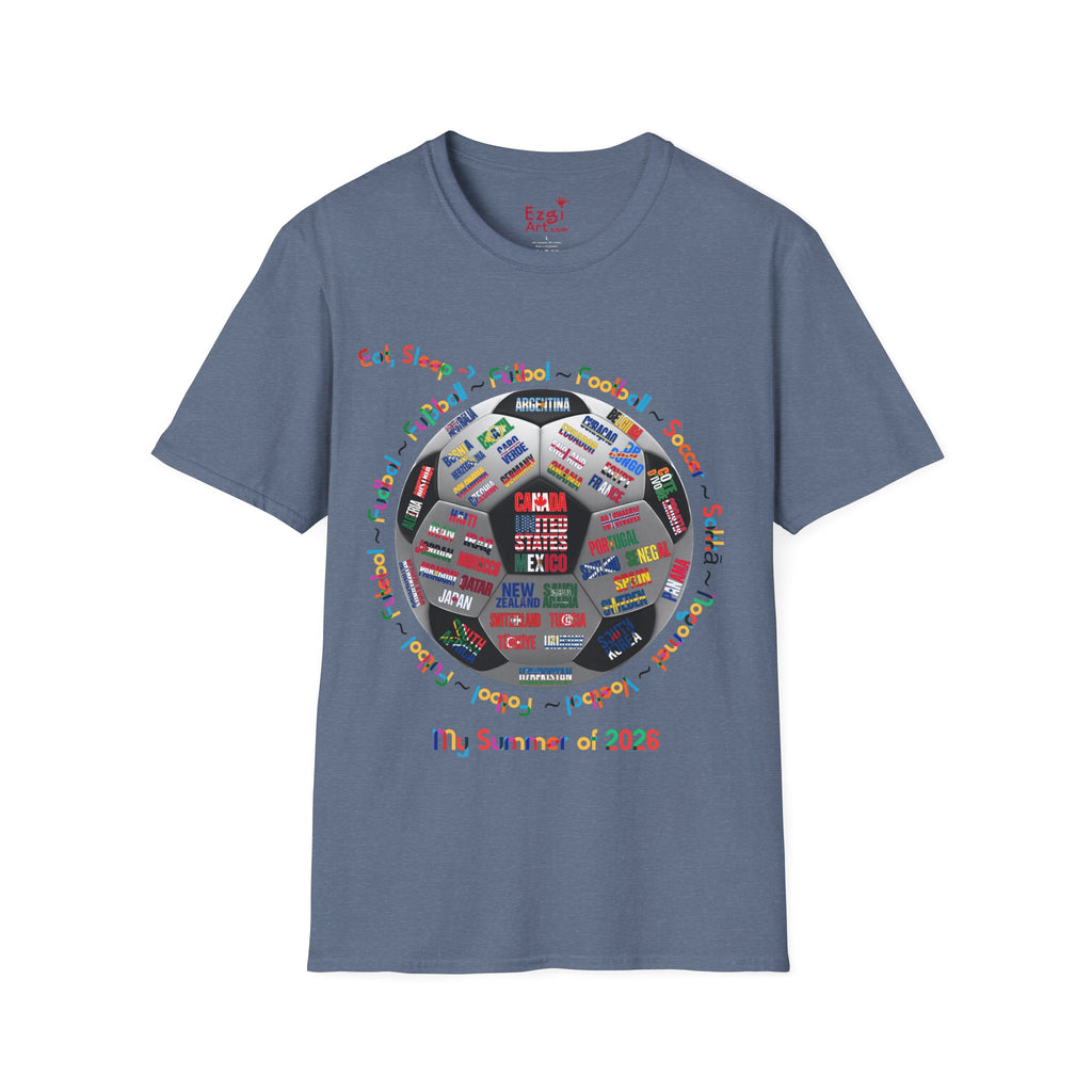 Soccer World Cup | “Eat, Sleep, Football, My Summer 2026" | Colorful Text | Lightweight
