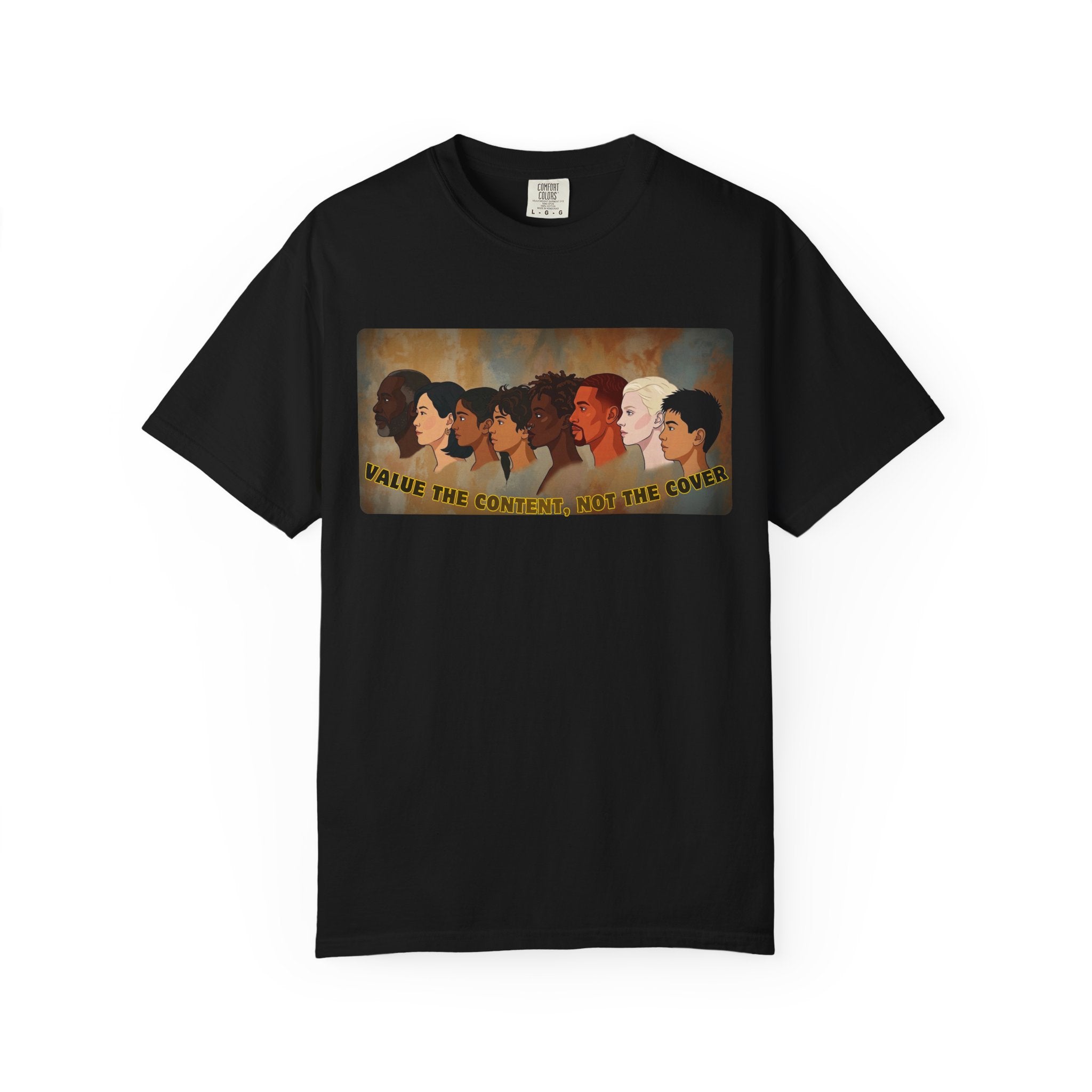 "Value the Content, Not the Cover" Unisex Garment-Dyed T-shirt