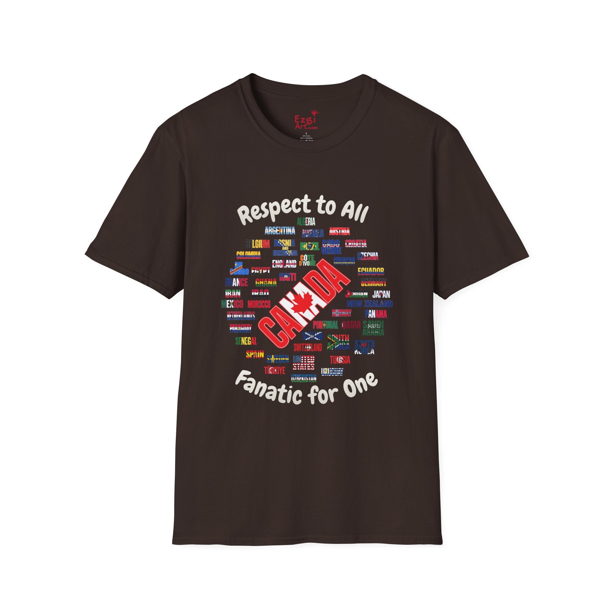 Canada Fan Soccer Tee | White Text | Lightweight