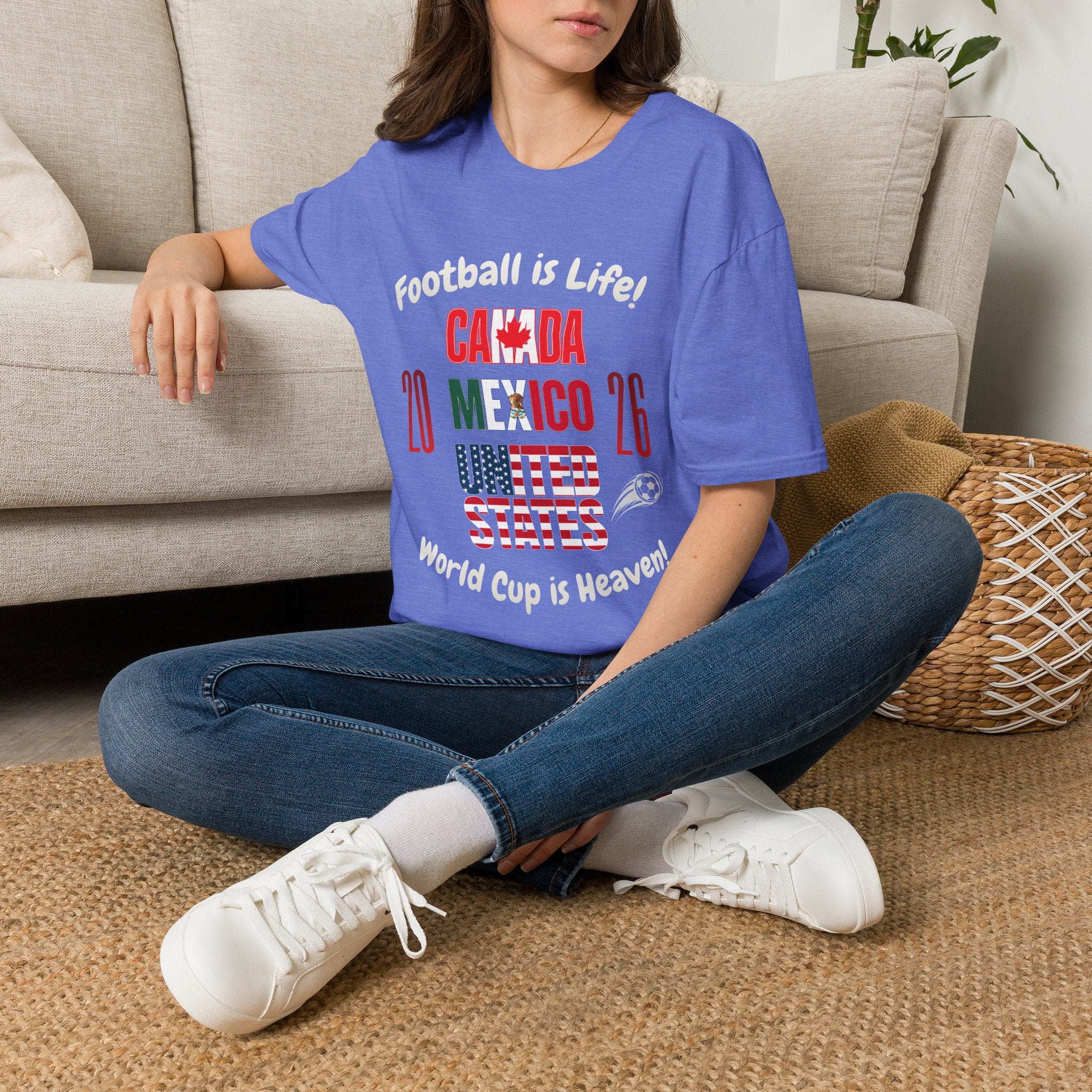 Canada Mexico USA 2026 World Cup | Heaven | White Text | Lightweight