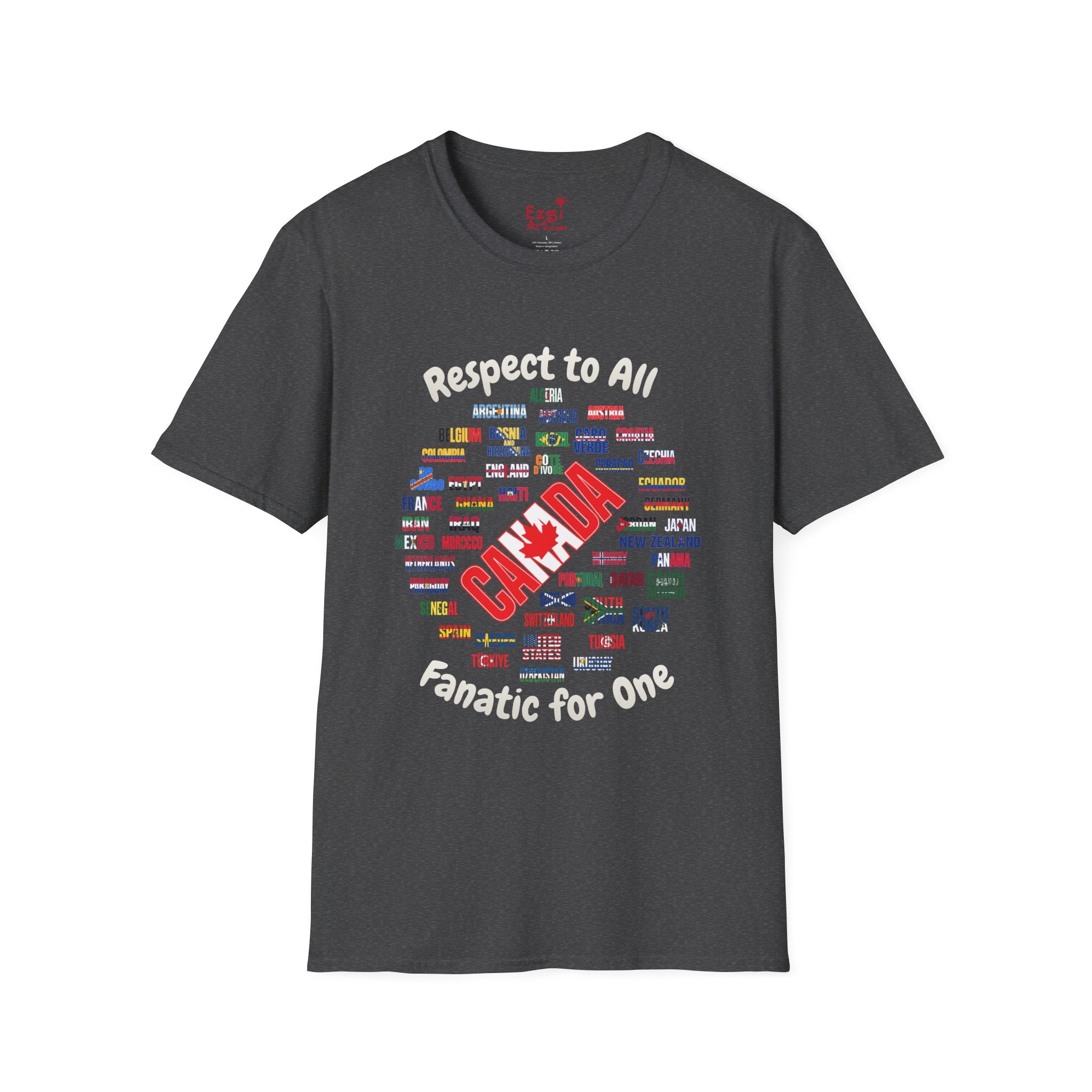 Canada Fan Soccer Tee | White Text | Lightweight