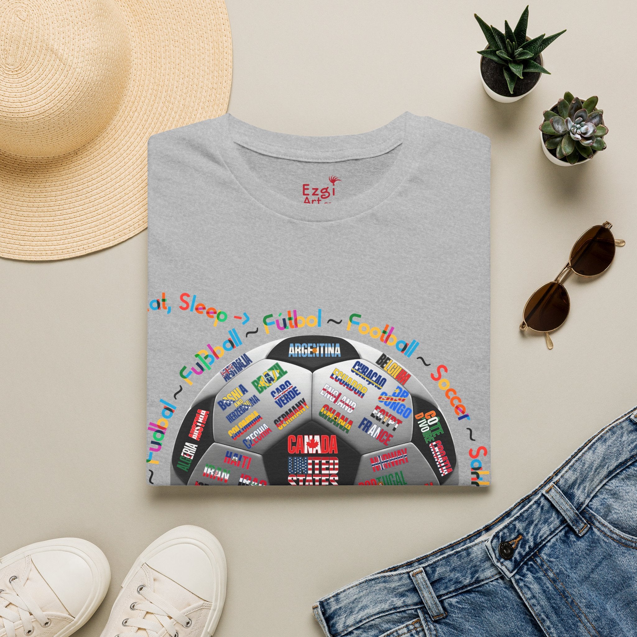 Soccer World Cup | “Eat, Sleep, Football, My Summer 2026" | Colorful Text | Lightweight