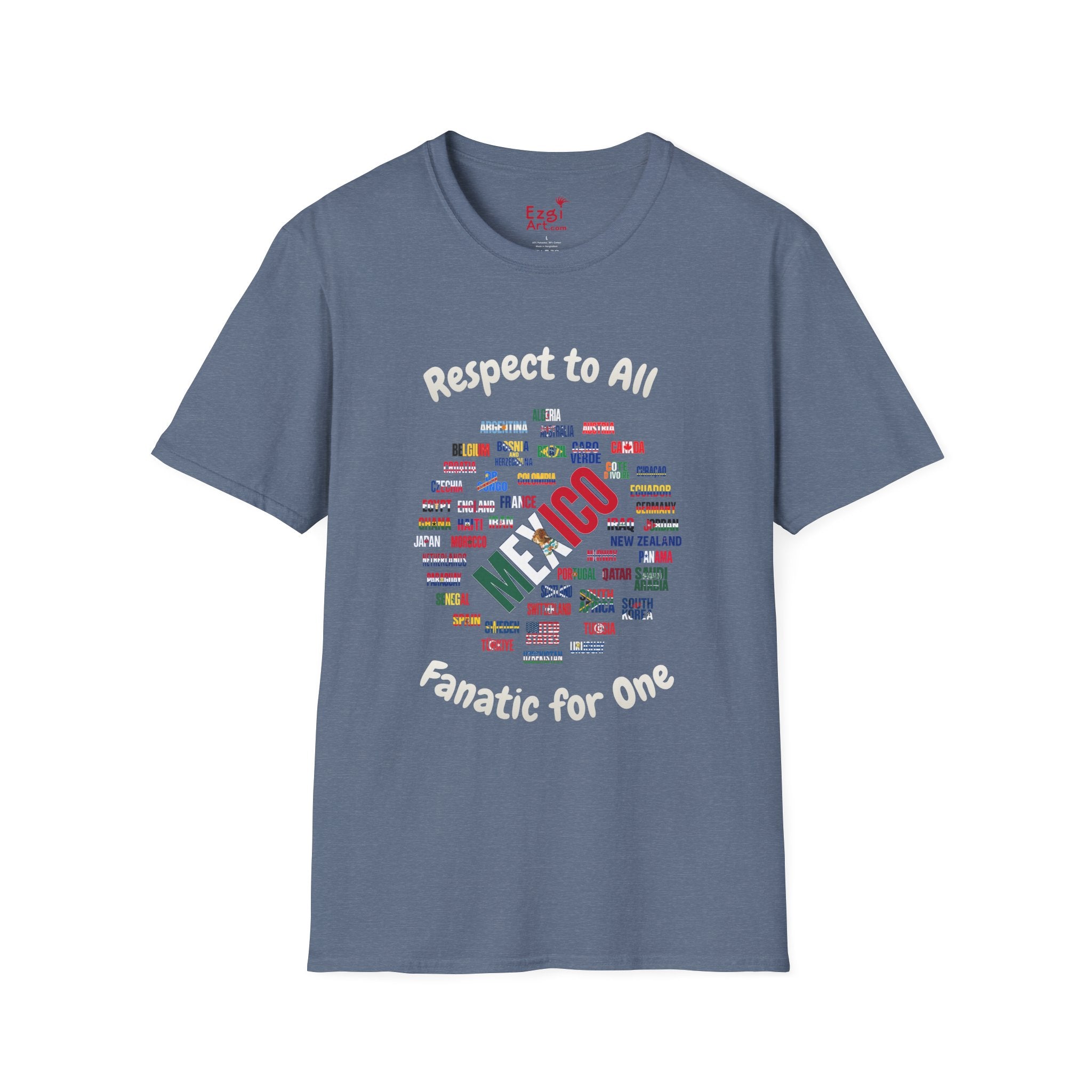 Mexico Fan Soccer Tee | White Text | Lightweight