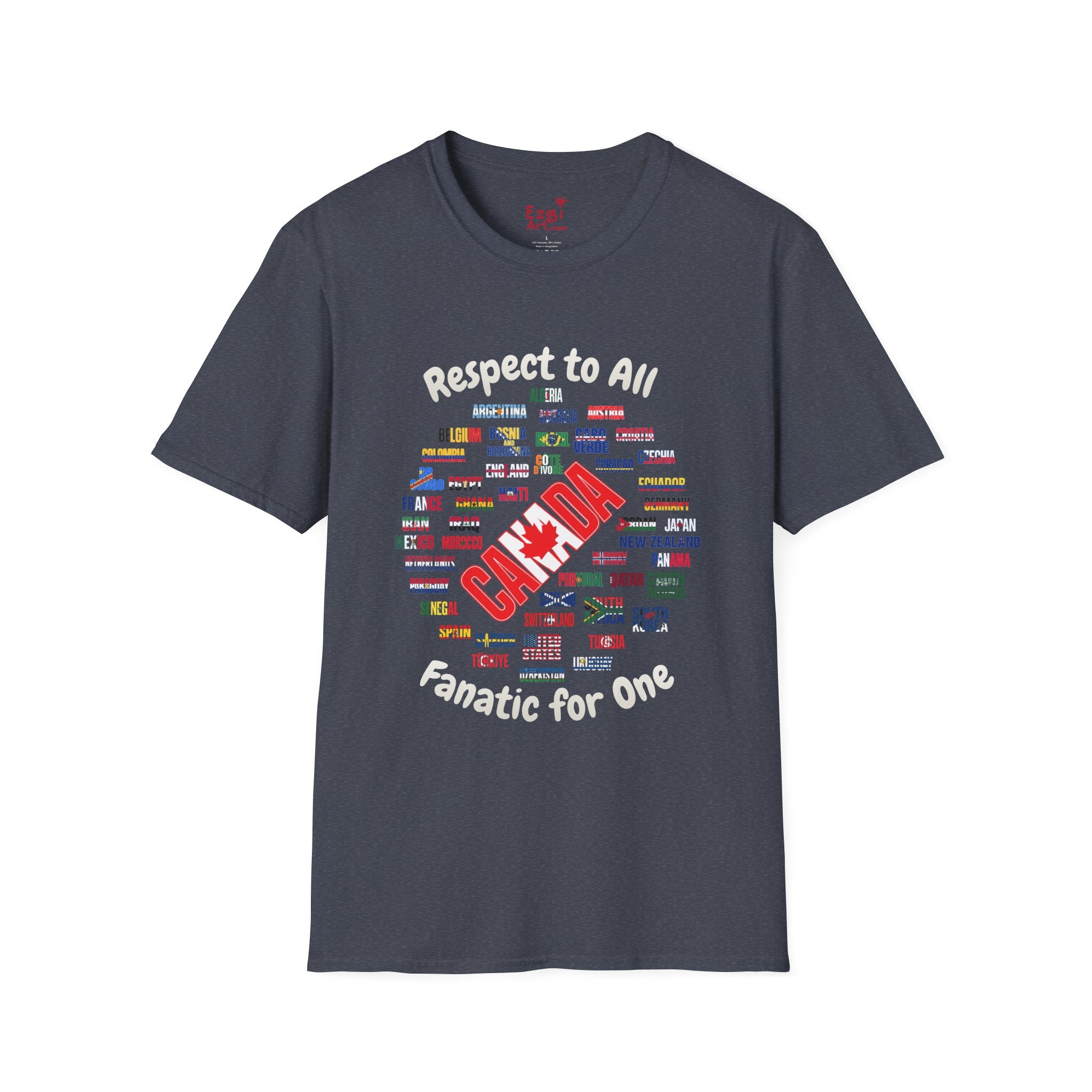 Canada Fan Soccer Tee | White Text | Lightweight
