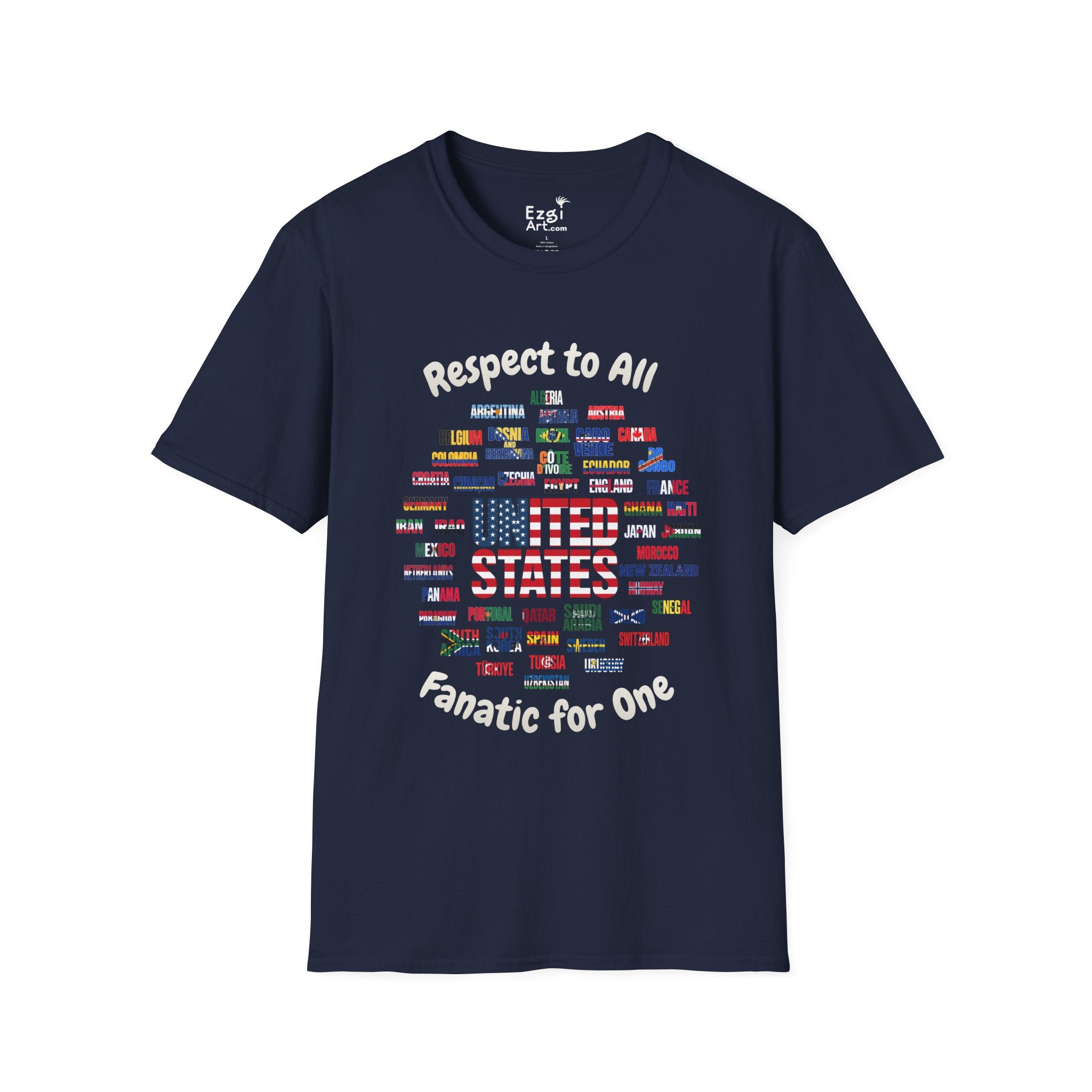 USA Fan Soccer Tee | White Text | Lightweight