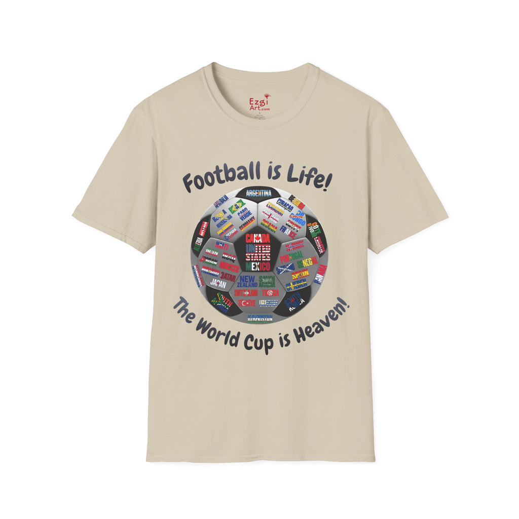 World Cup is Heaven | All Teams Ball Design | Dark Text | Lightweight