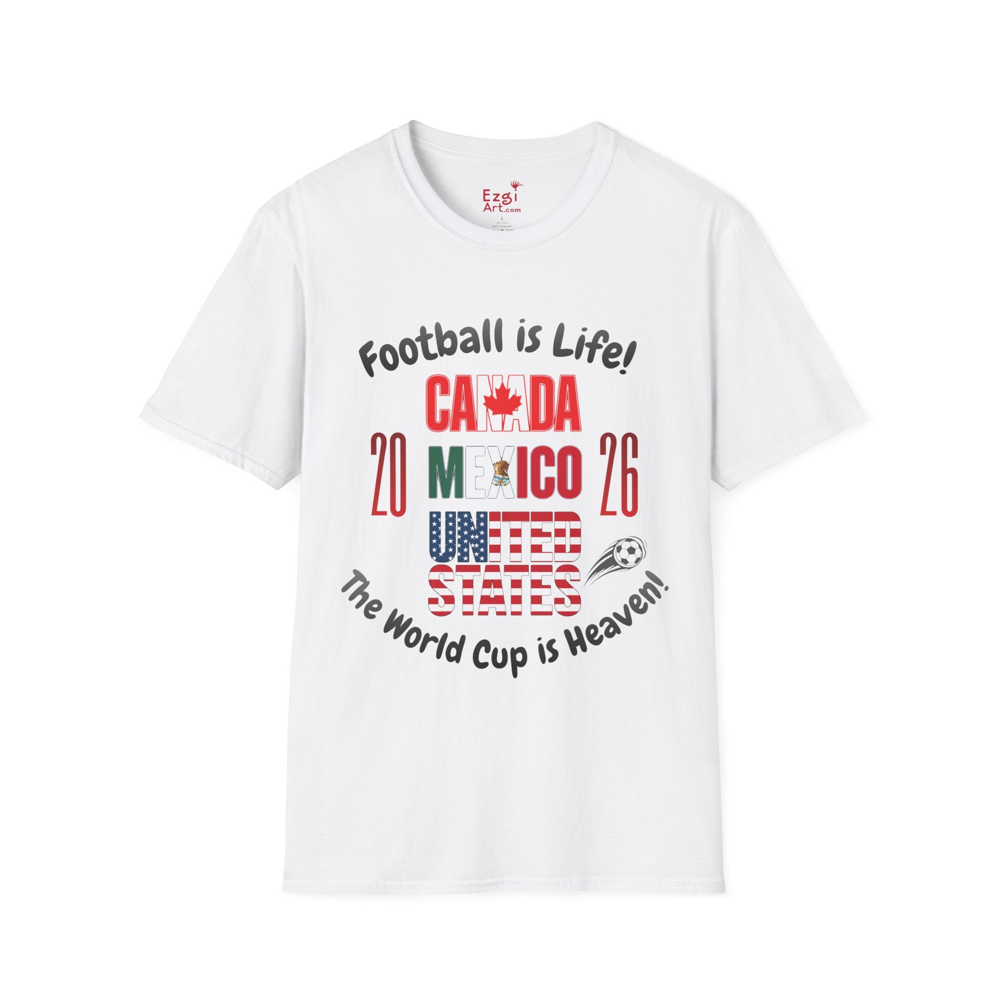 Canada Mexico USA 2026 World Cup | Heaven | Dark Text | Lightweight