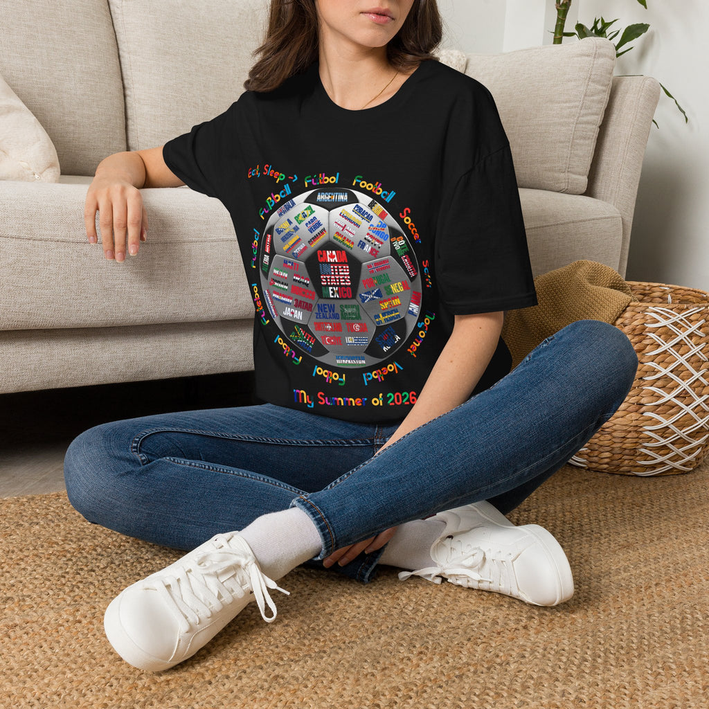 Soccer World Cup | “Eat, Sleep, Football, My Summer 2026" | Colorful Text | Lightweight