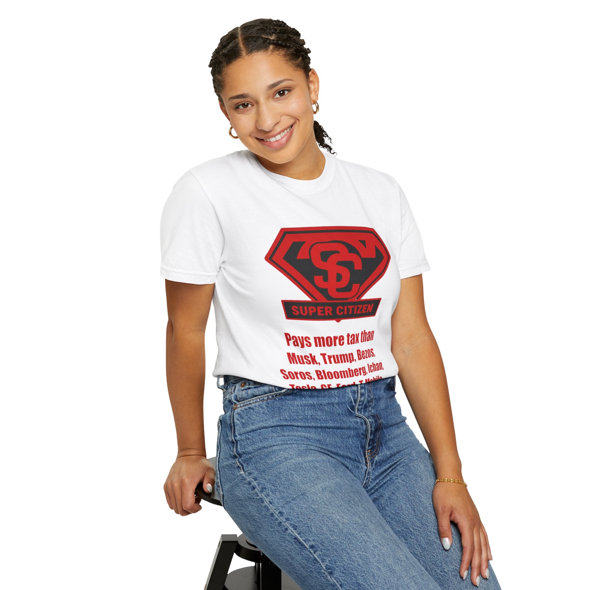 Super Citizen Graphic T-Shirt — "Pays More Tax Than" Protest Tee (Special Edition) - A protest tee for everyday people. Regular citizens pay more taxes than wealthy ones. Wear it to show your...