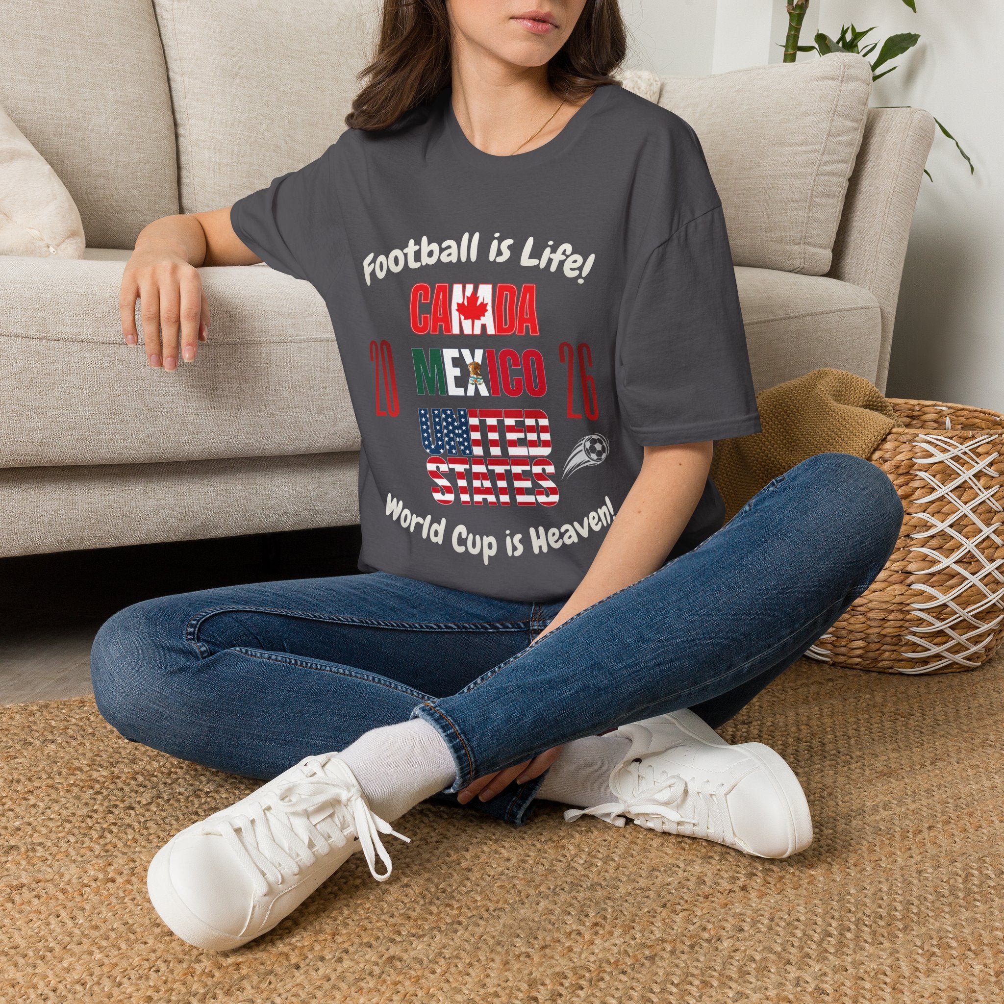 Canada Mexico USA 2026 World Cup | Heaven | White Text | Lightweight