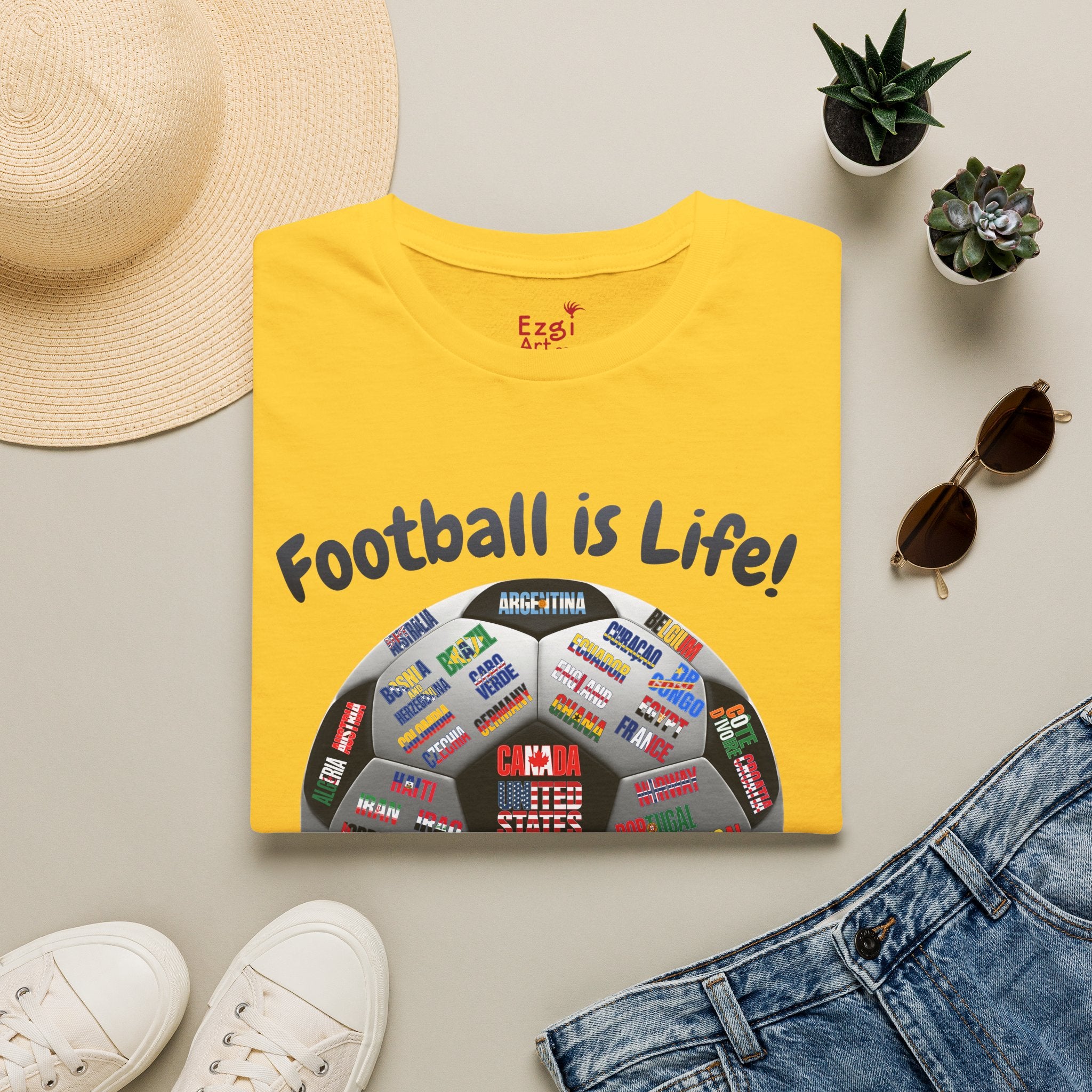 World Cup is Heaven | All Teams Ball Design | Dark Text | Lightweight