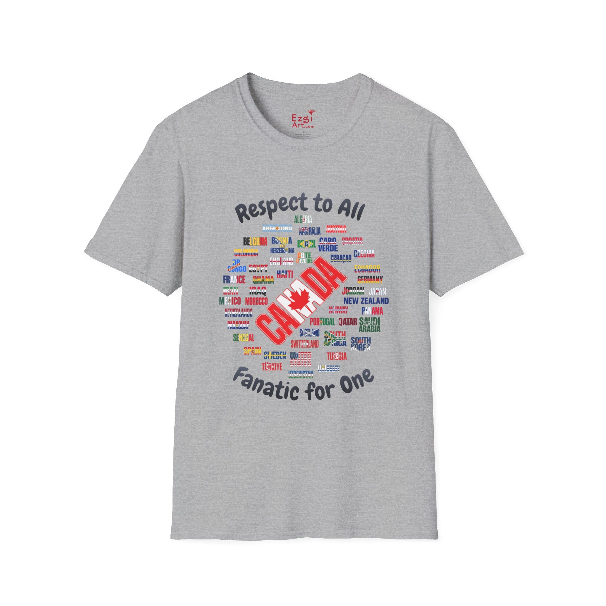Canada Fan Soccer Tee | Dark Text | Lightweight