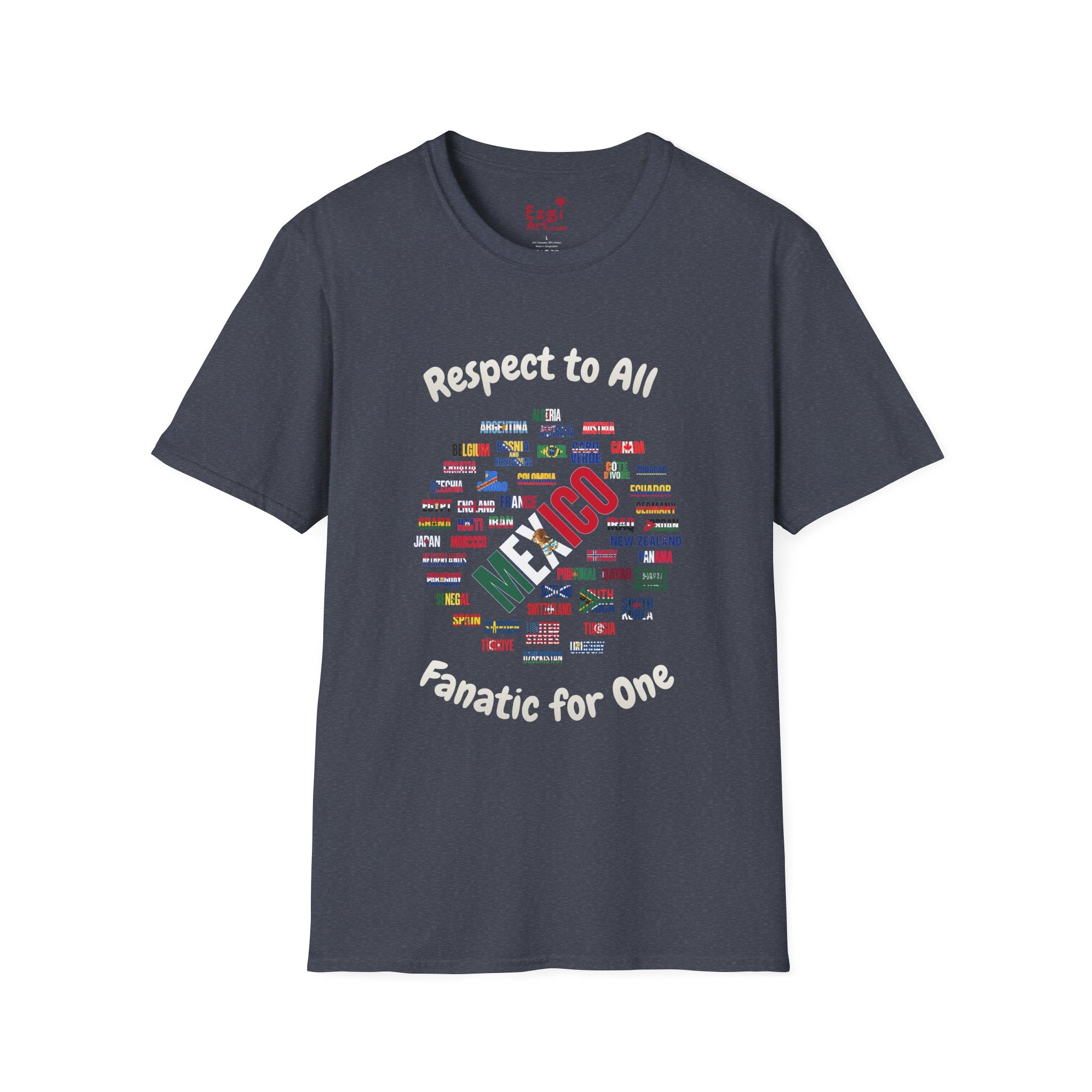 Mexico Fan Soccer Tee | White Text | Lightweight