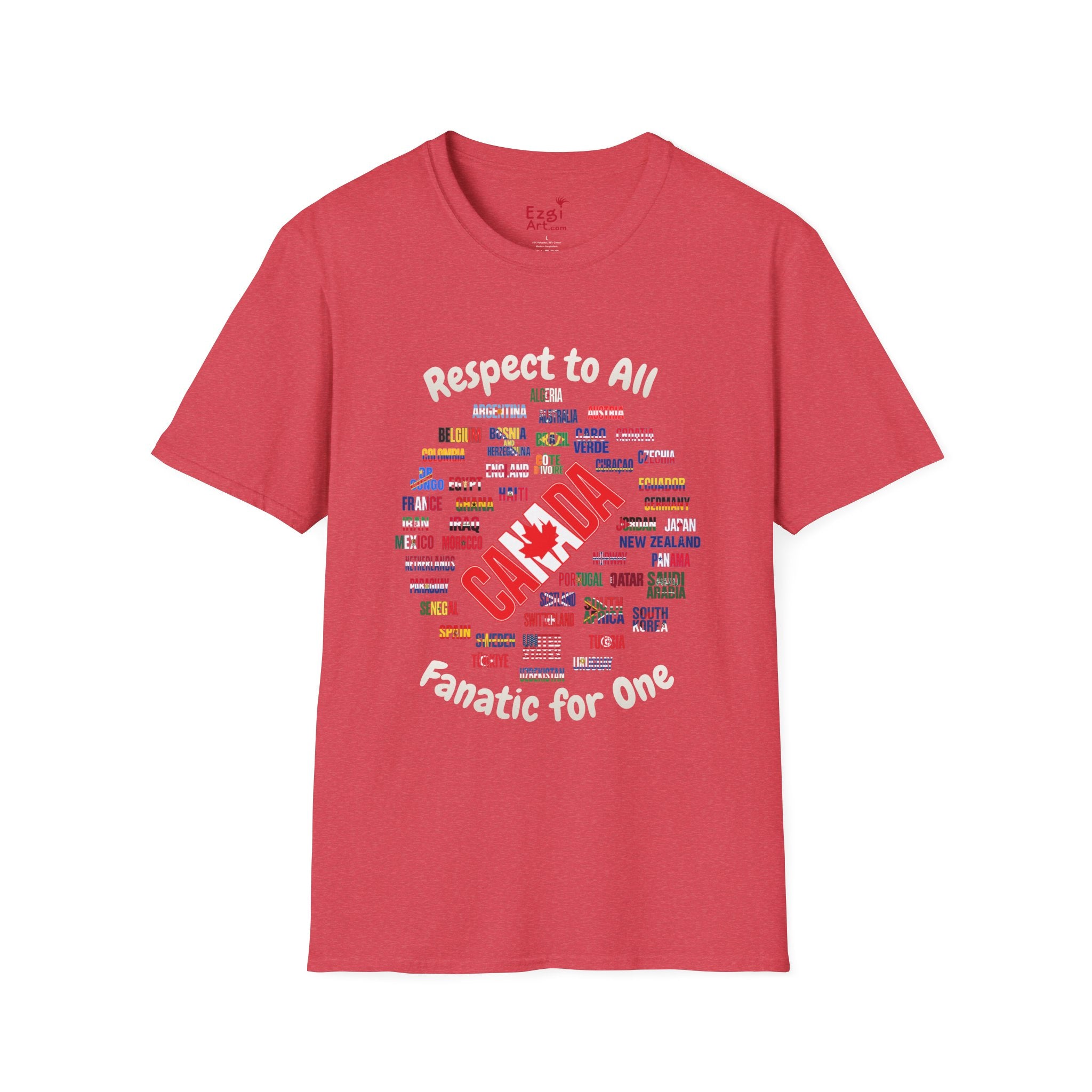Canada Fan Soccer Tee | White Text | Lightweight