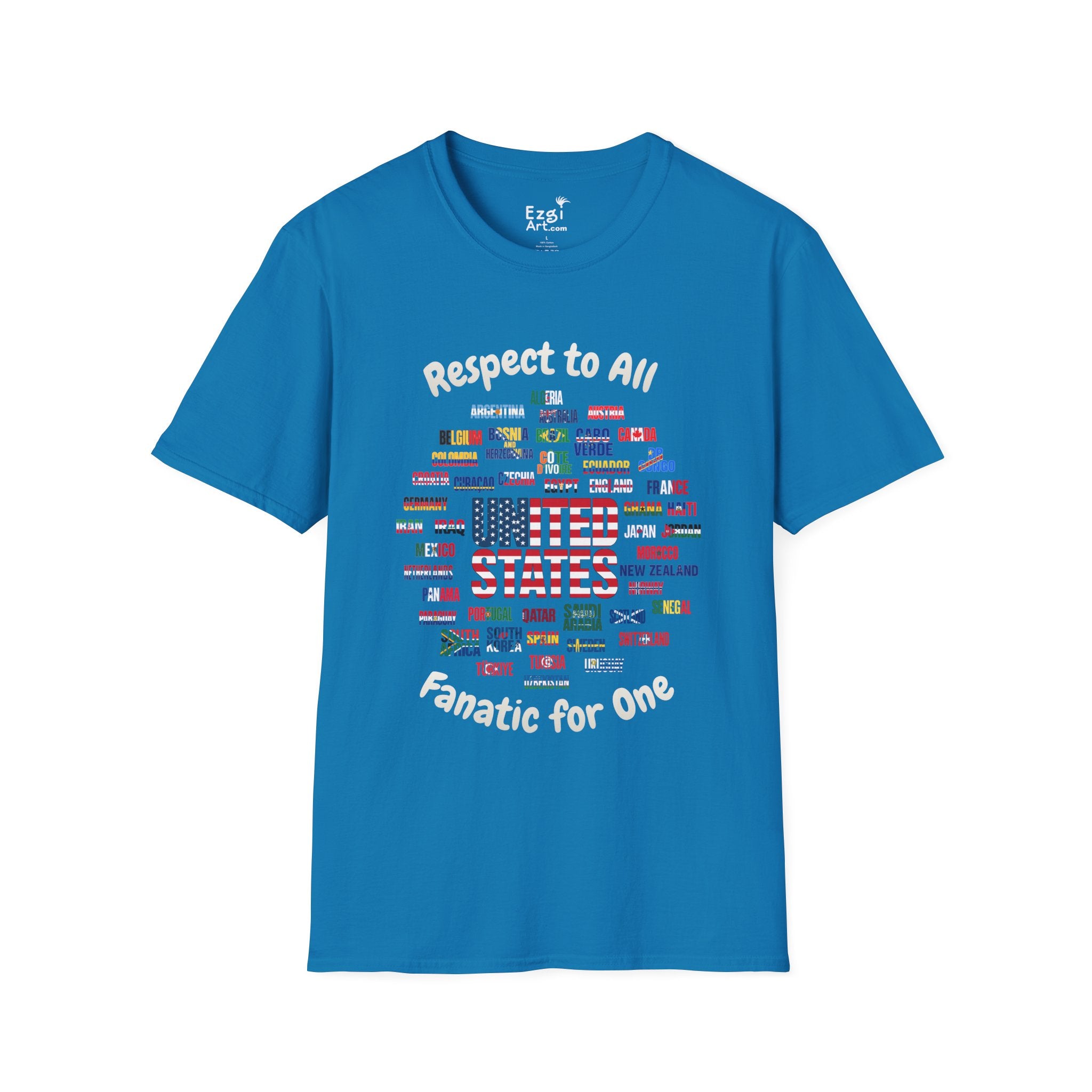 USA Fan Soccer Tee | White Text | Lightweight
