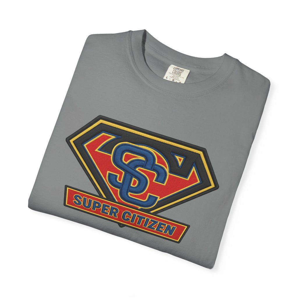 Super Citizen Graphic T-Shirt — "Pays More Tax Than" Protest Tee (Yellow Text) - A protest tee for everyday people. Regular citizens pay more taxes than wealthy ones. Wear it to show your frustration...