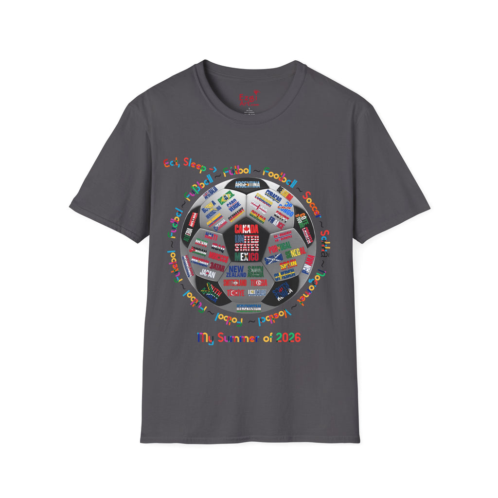 Soccer World Cup | “Eat, Sleep, Football, My Summer 2026" | Colorful Text | Lightweight