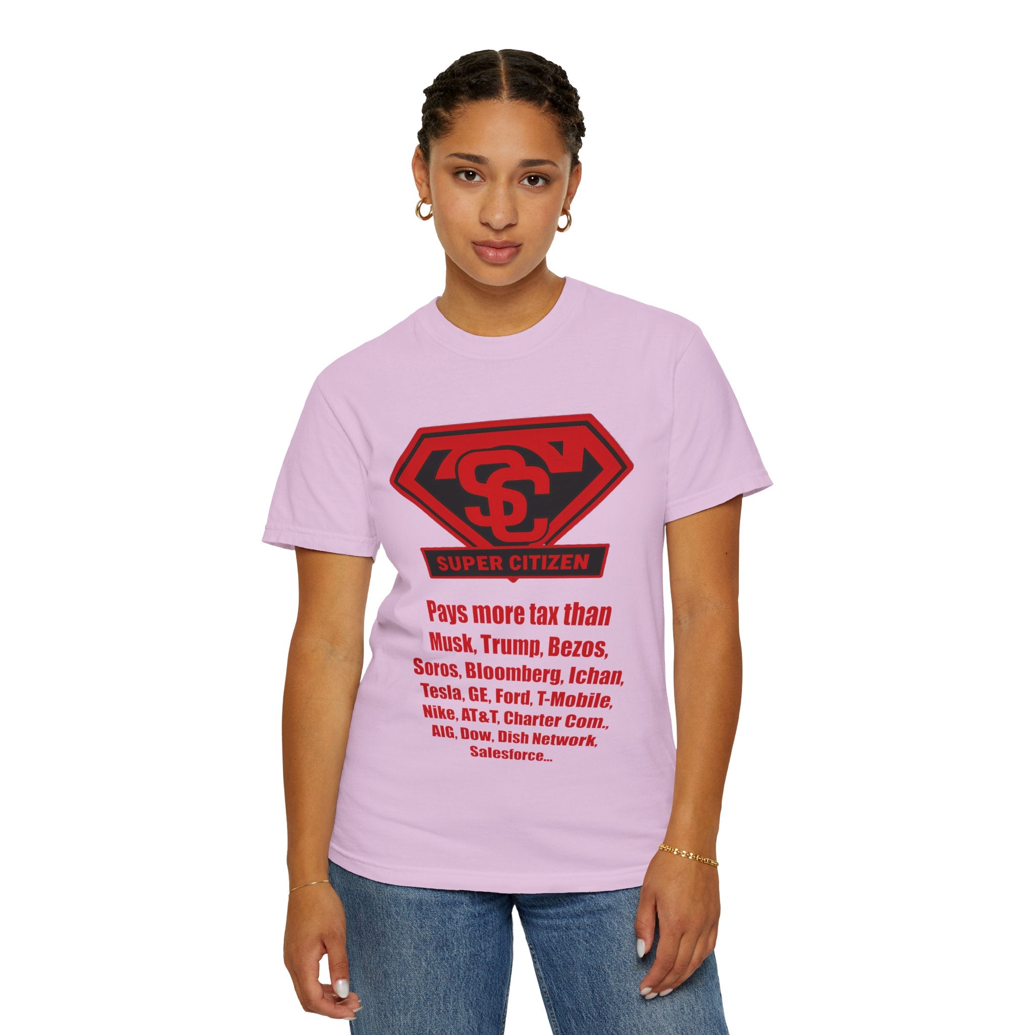 Super Citizen Graphic T-Shirt — "Pays More Tax Than" Protest Tee (Special Edition) - A protest tee for everyday people. Regular citizens pay more taxes than wealthy ones. Wear it to show your...