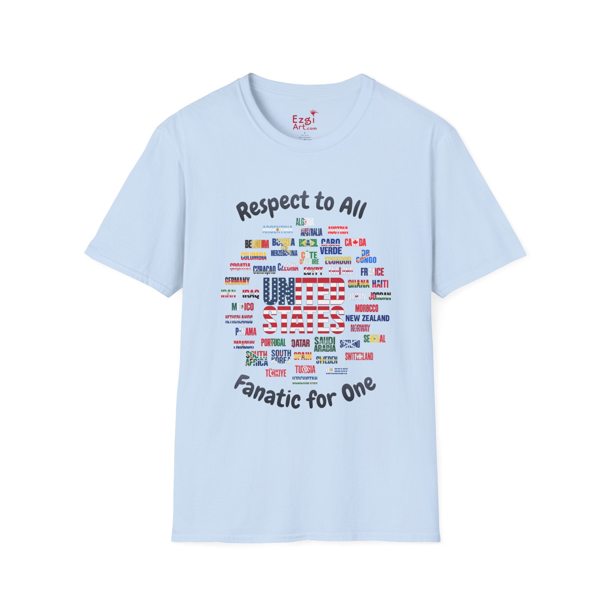 USA Fan Soccer Tee | Dark Text | Lightweight