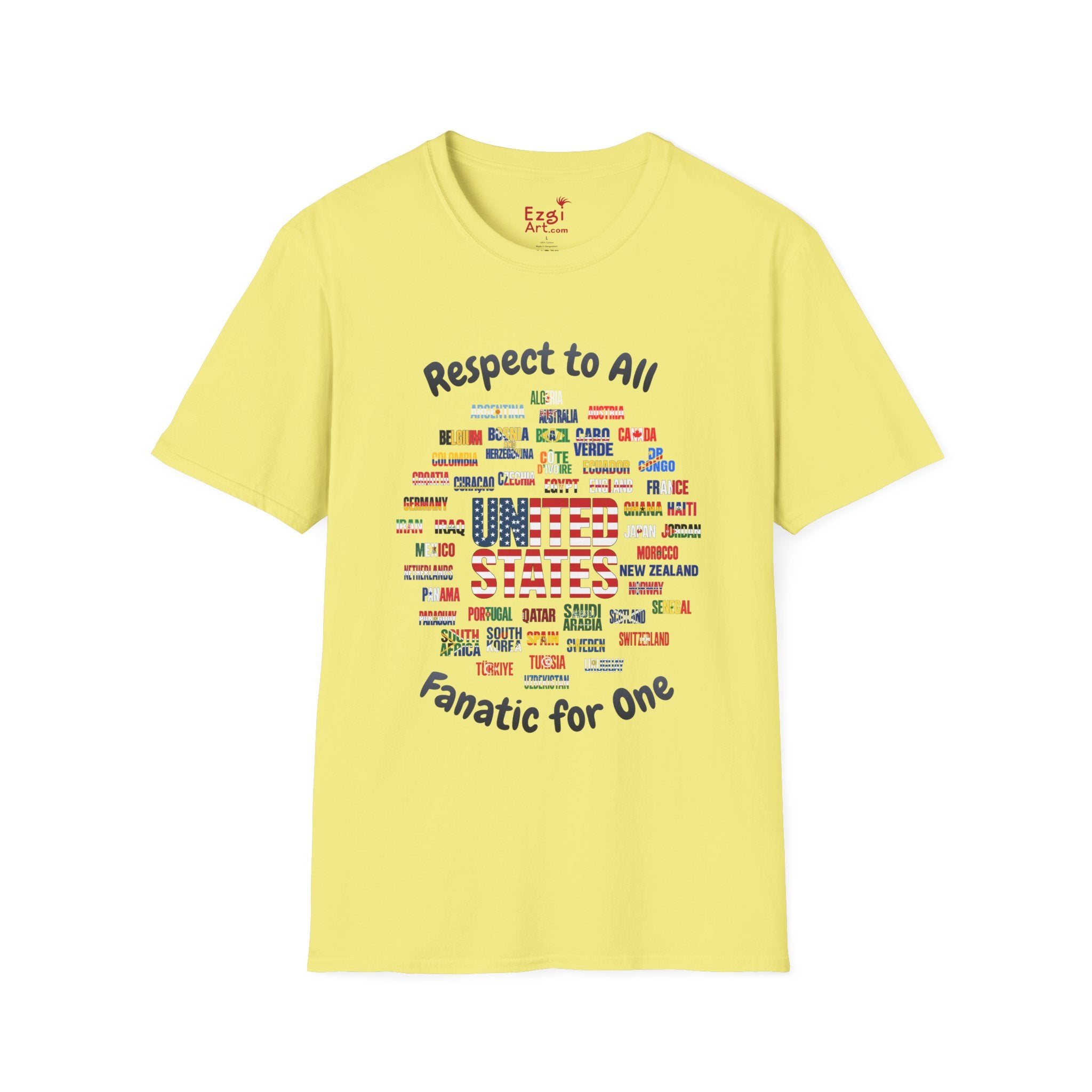 USA Fan Soccer Tee | Dark Text | Lightweight
