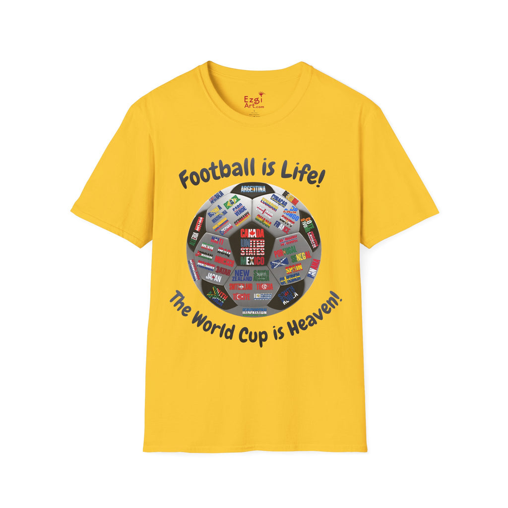 World Cup is Heaven | All Teams Ball Design | Dark Text | Lightweight