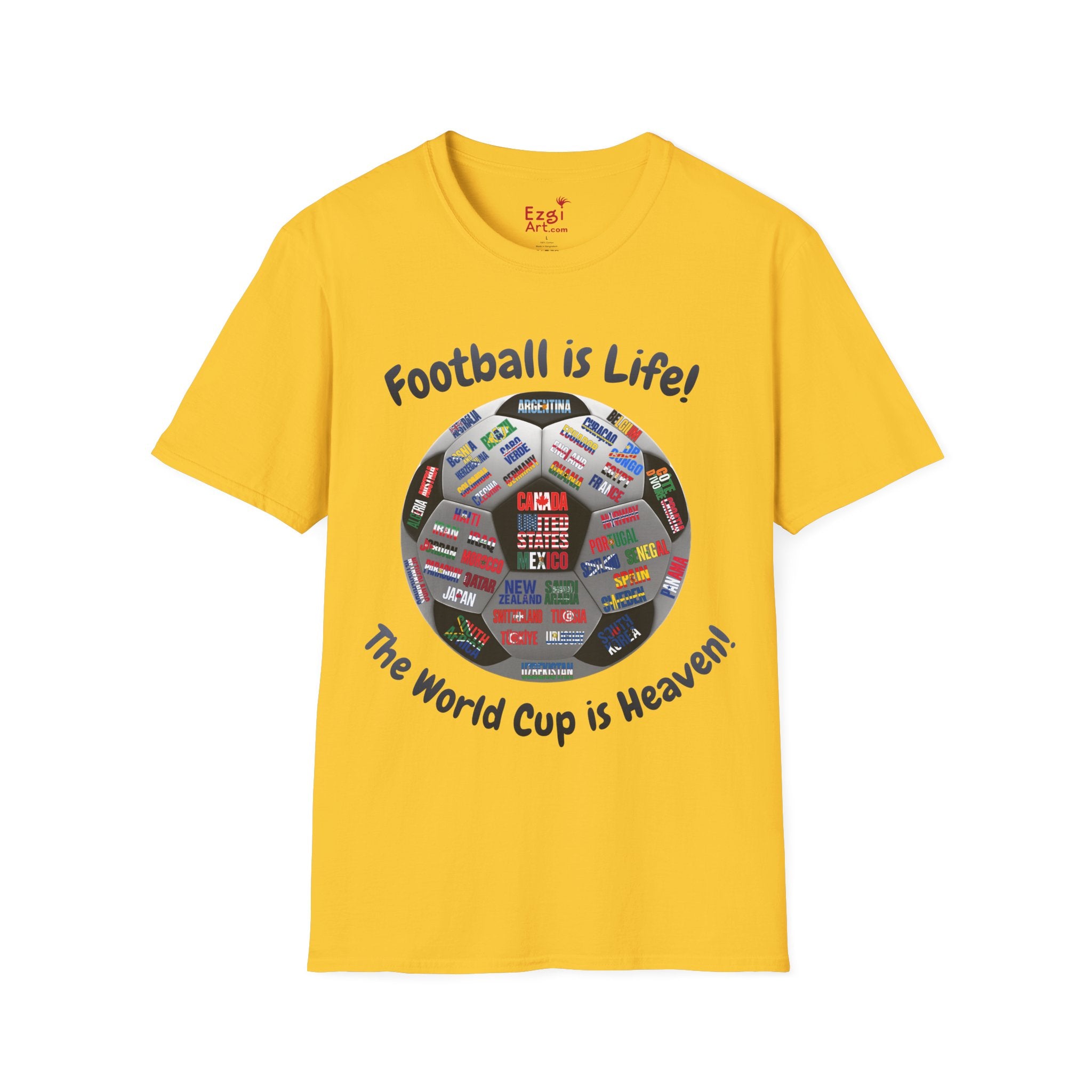 World Cup is Heaven | All Teams Ball Design | Dark Text | Lightweight
