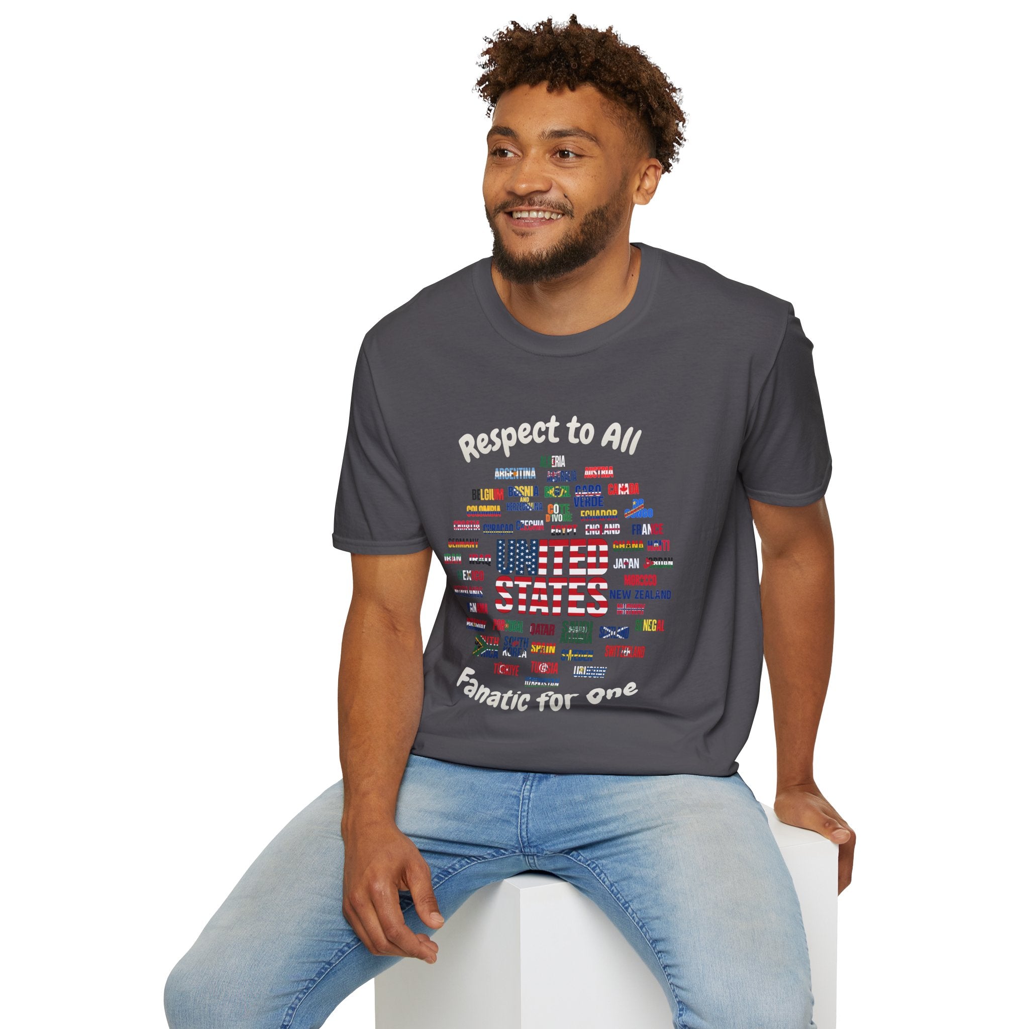 USA Fan Soccer Tee | White Text | Lightweight