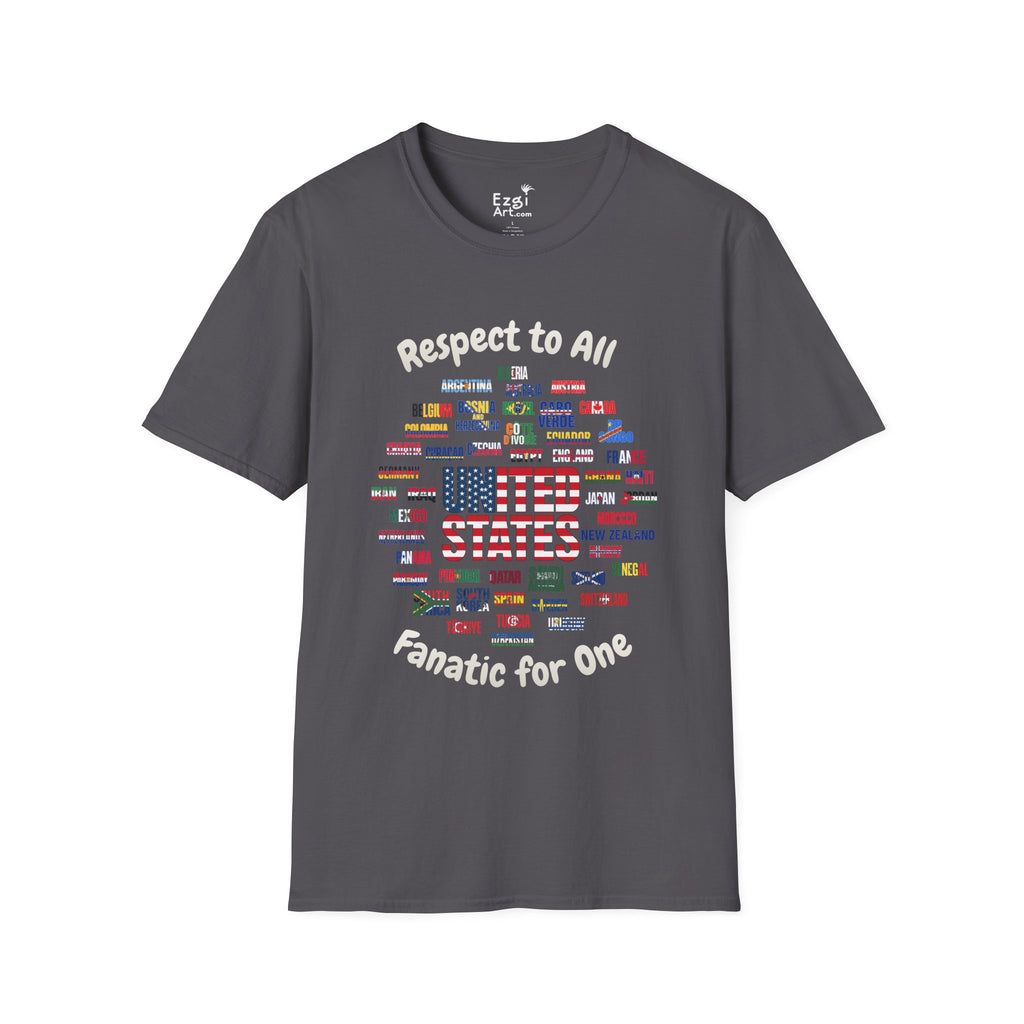 USA Fan Soccer Tee | White Text | Lightweight