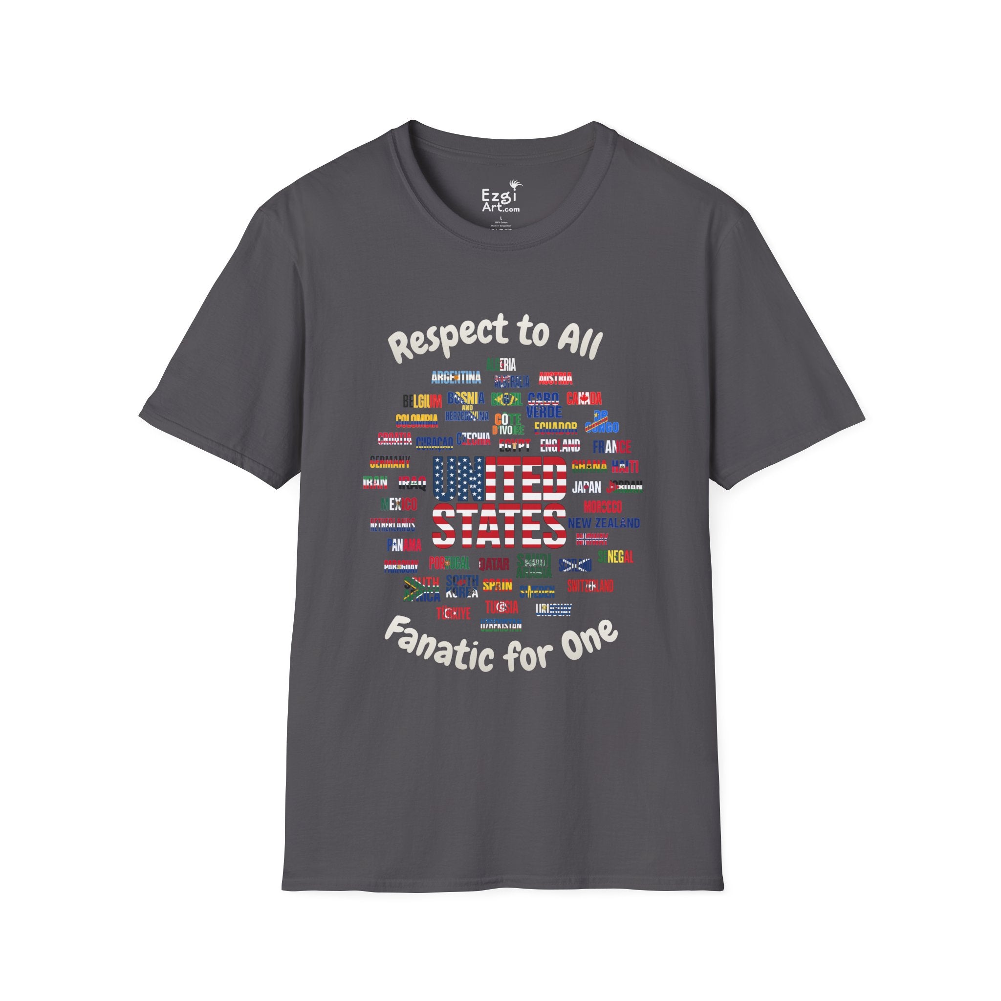 USA Fan Soccer Tee | White Text | Lightweight