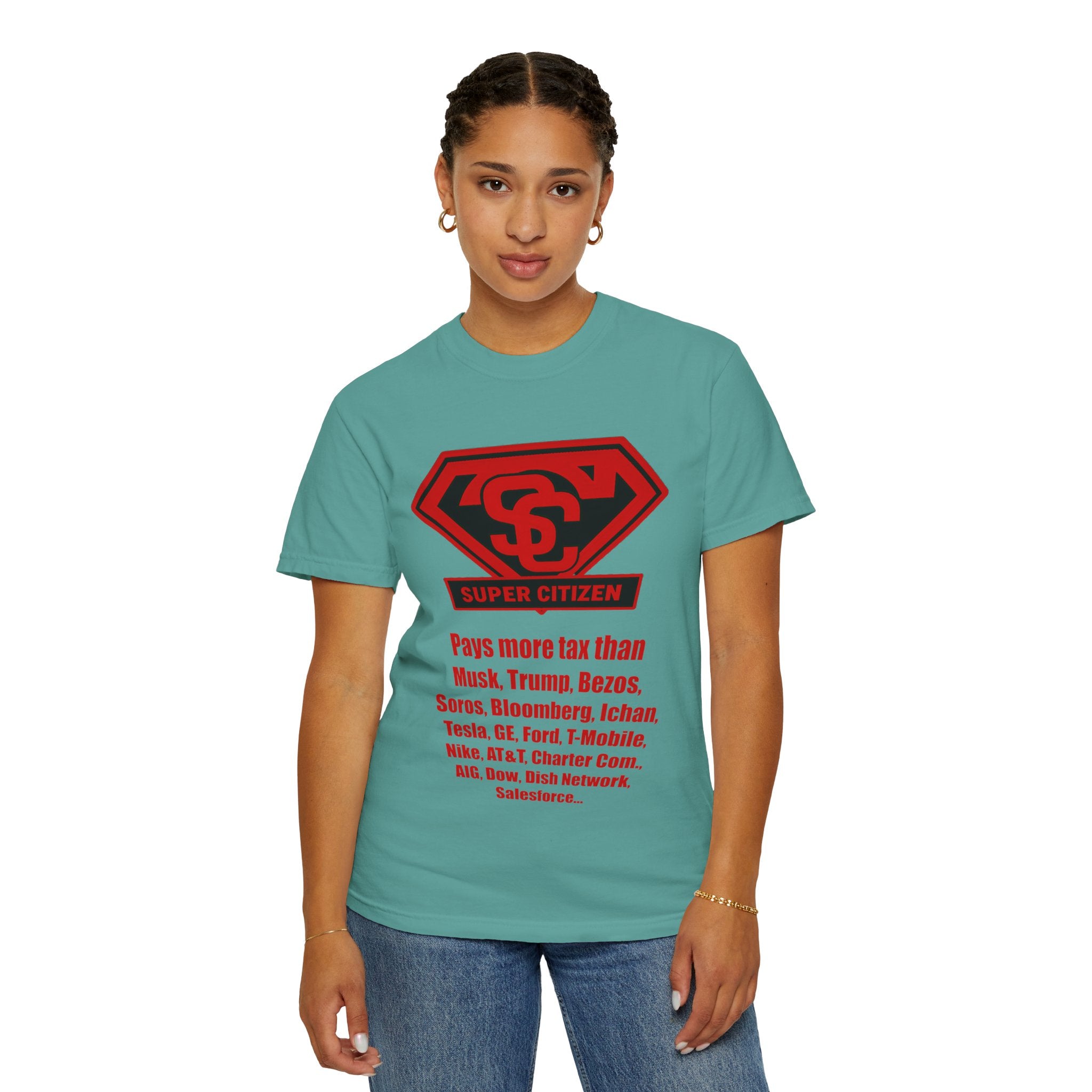 Super Citizen Graphic T-Shirt — "Pays More Tax Than" Protest Tee (Special Edition) - A protest tee for everyday people. Regular citizens pay more taxes than wealthy ones. Wear it to show your...