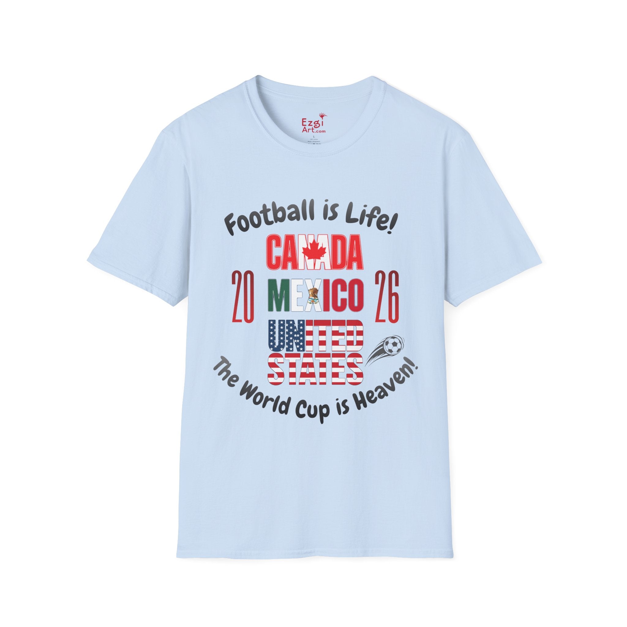 Canada Mexico USA 2026 World Cup | Heaven | Dark Text | Lightweight