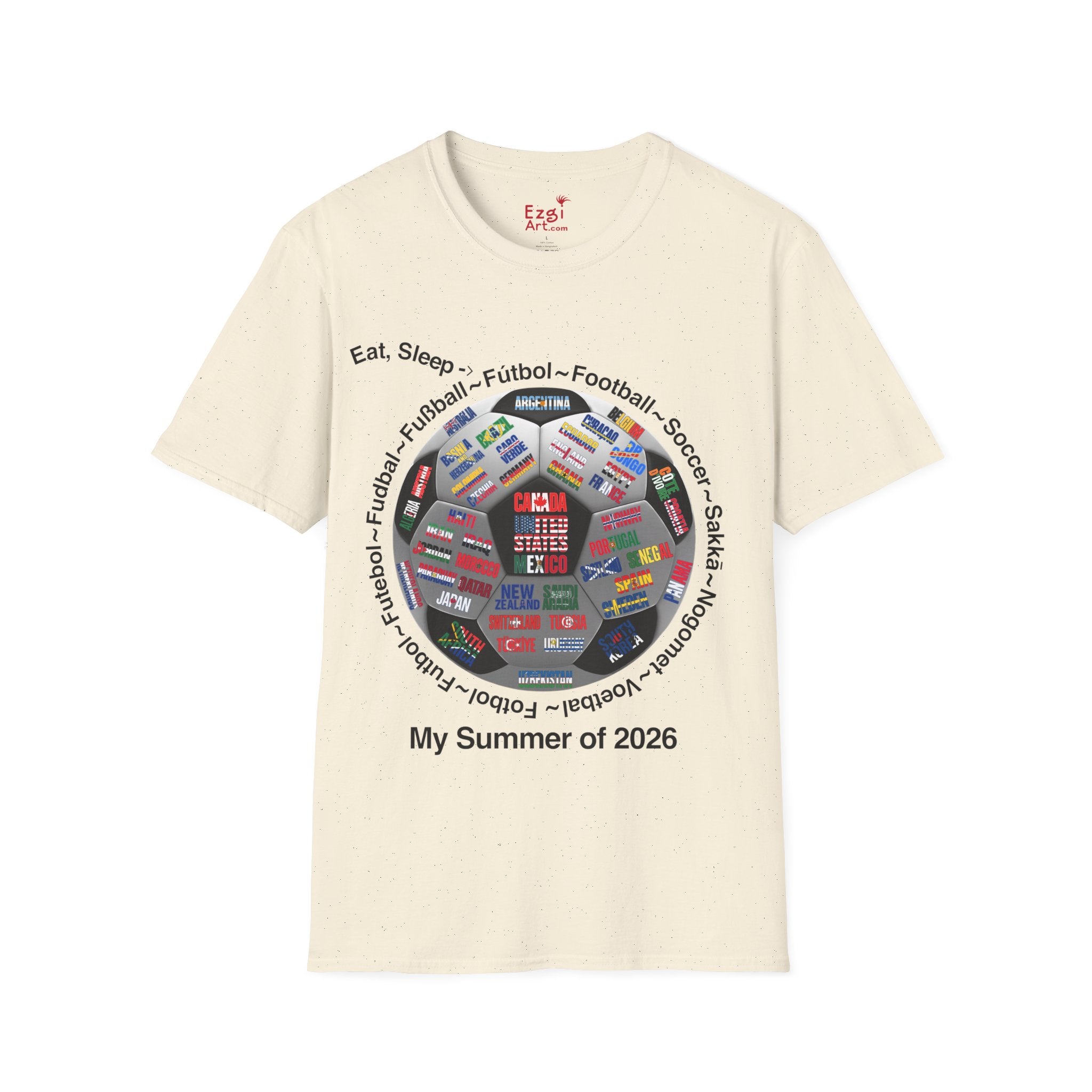 Soccer World Cup | “Eat, Sleep, Football, My Summer 2026" | White or Black Text | Lightweight