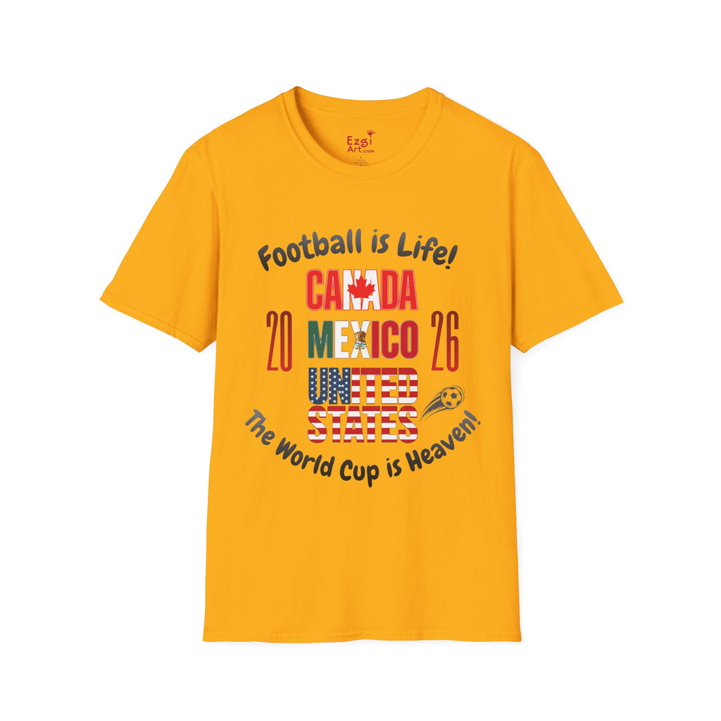 Canada Mexico USA 2026 World Cup | Heaven | Dark Text | Lightweight